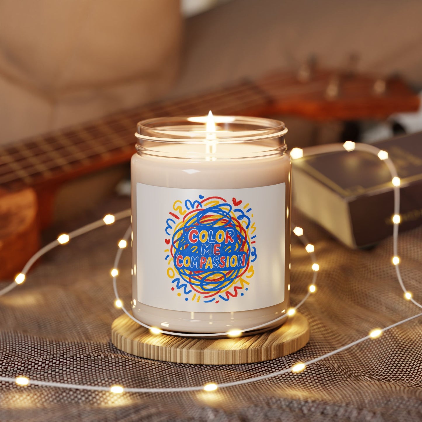 Color Me Compassion 9oz Soy Candle — Scented Jar Candle