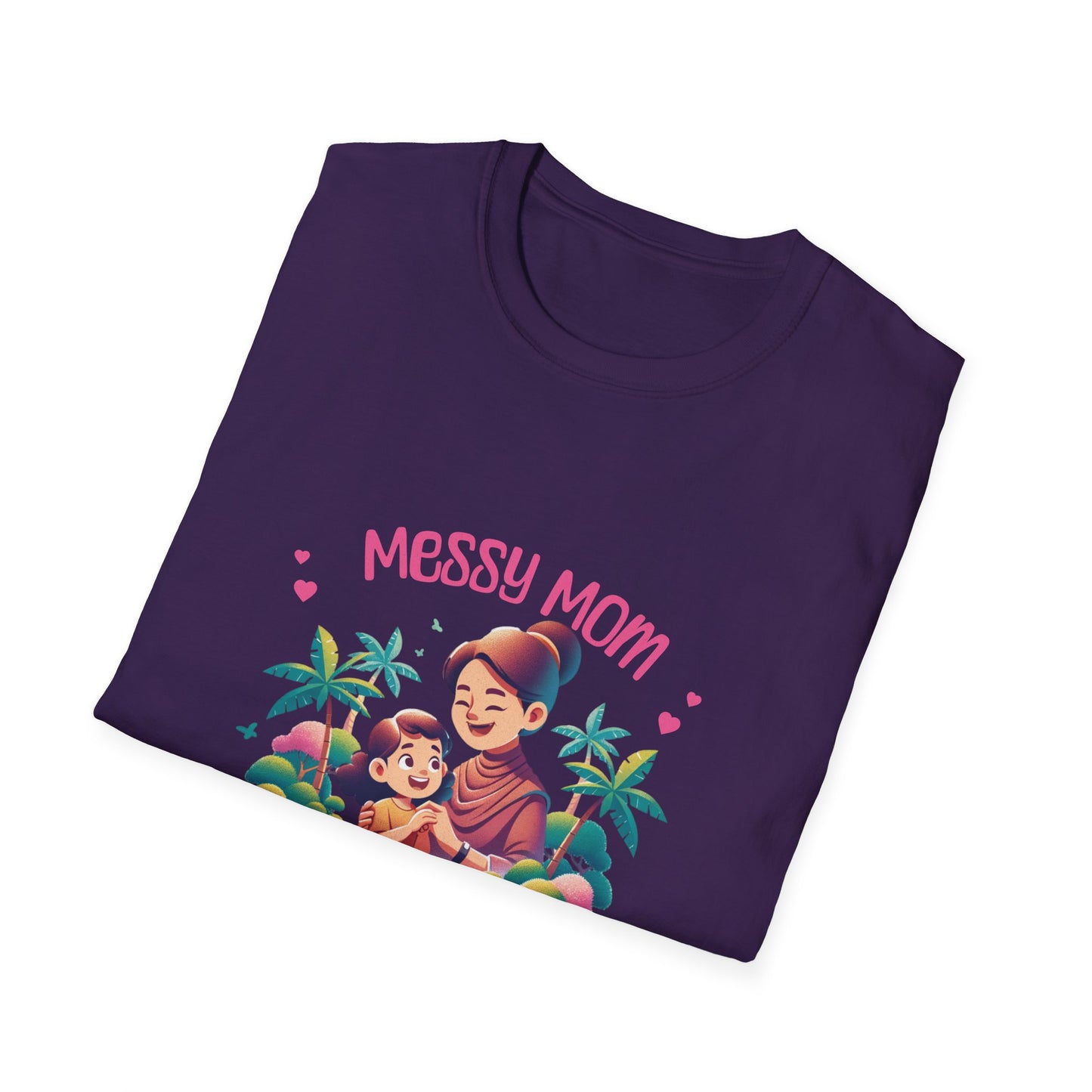 Messy Mom Blessed by God Unisex Softstyle T-Shirt
