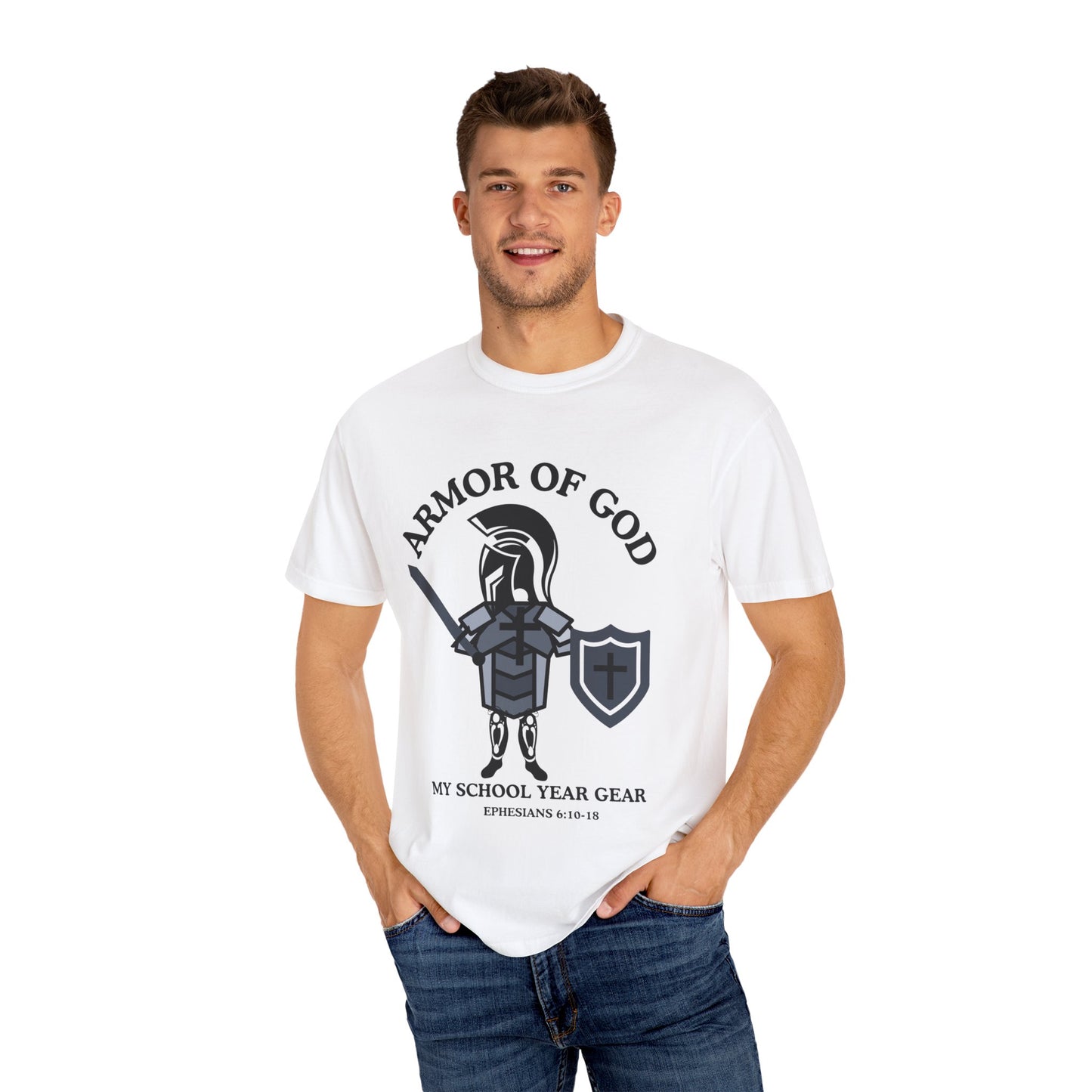 Faith-Inspired Unisex T-Shirt, Armor of God Tee, School Spirit Top, Christian Apparel, Biblical Gift, Casual Everyday Wear