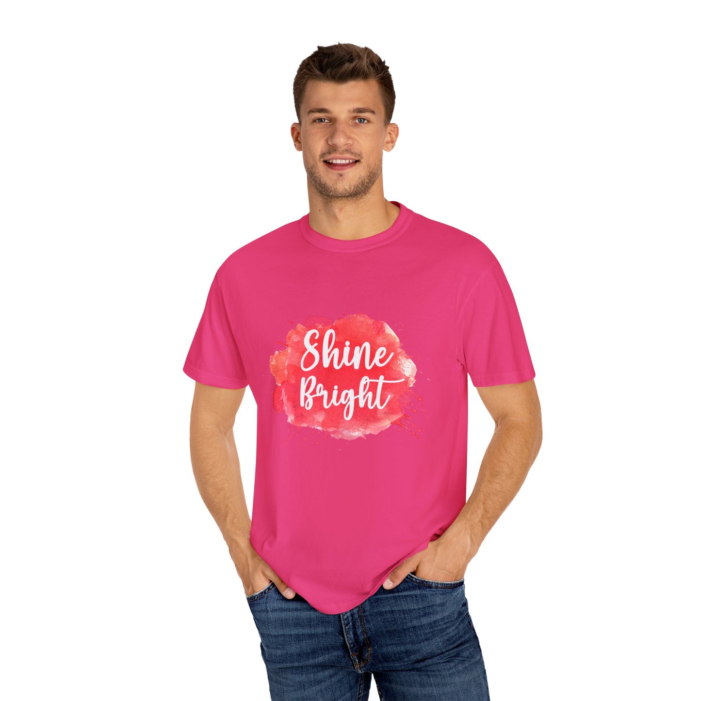 Shine Bright Unisex Garment-Dyed T-Shirt - Positive Vibes for Every Occasion