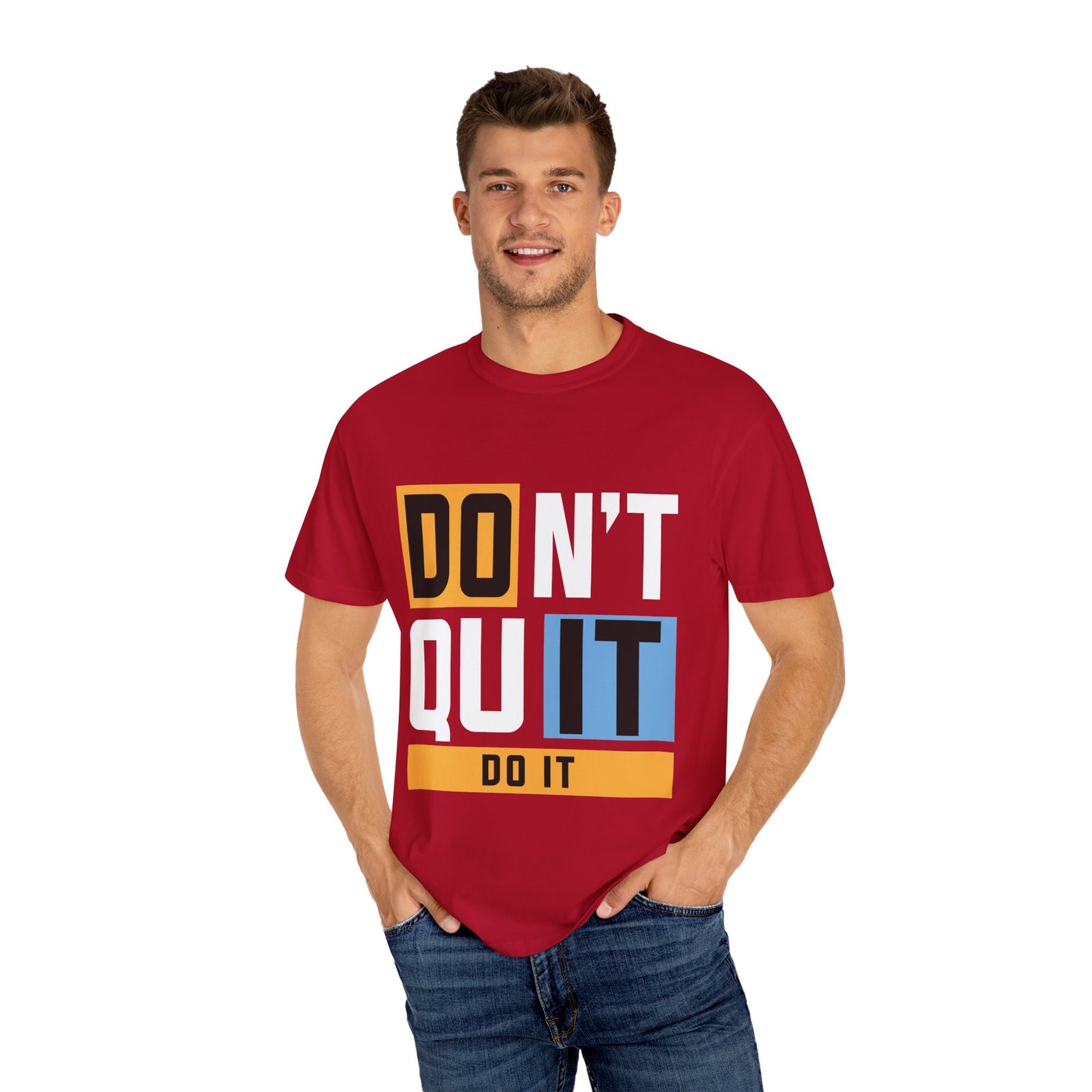 Motivational Unisex Garment-Dyed T-Shirt - 'Don't Quit, Do It' Inspirational Tee