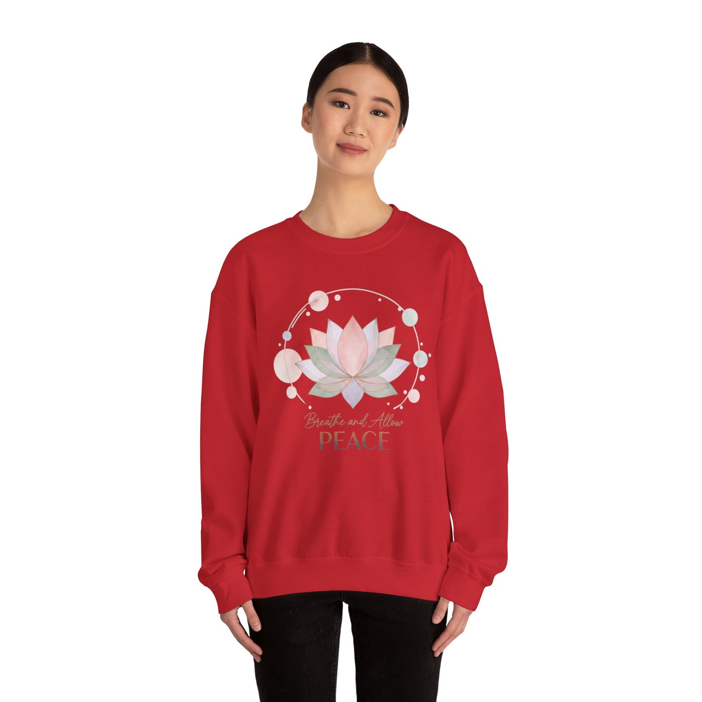 Gentle Boundaries Peace Lotus Sweatshirt | Self Care Mental Wellness