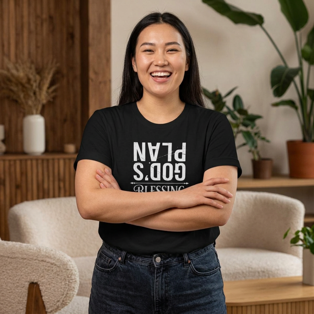 God's Plan Blessing Tee Women's Boxy Tee | Faith Christian Typography