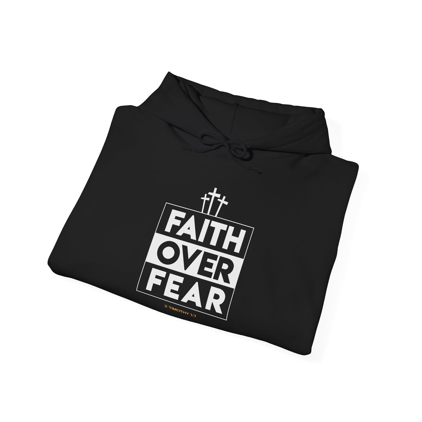 Faith Over Fear Hooded Sweatshirt-Black