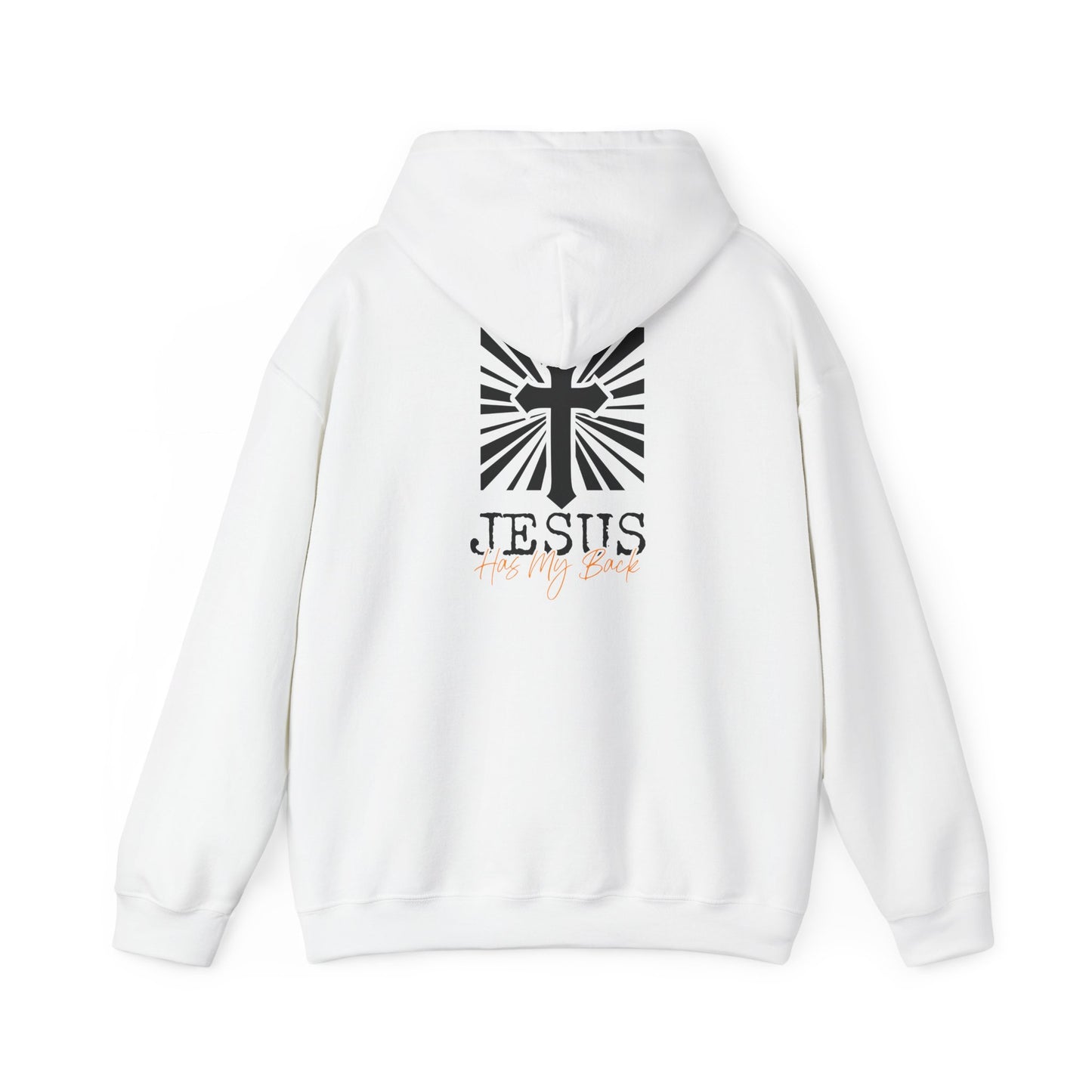 Christian Hooded Sweatshirt - Jesus Has My Back Design