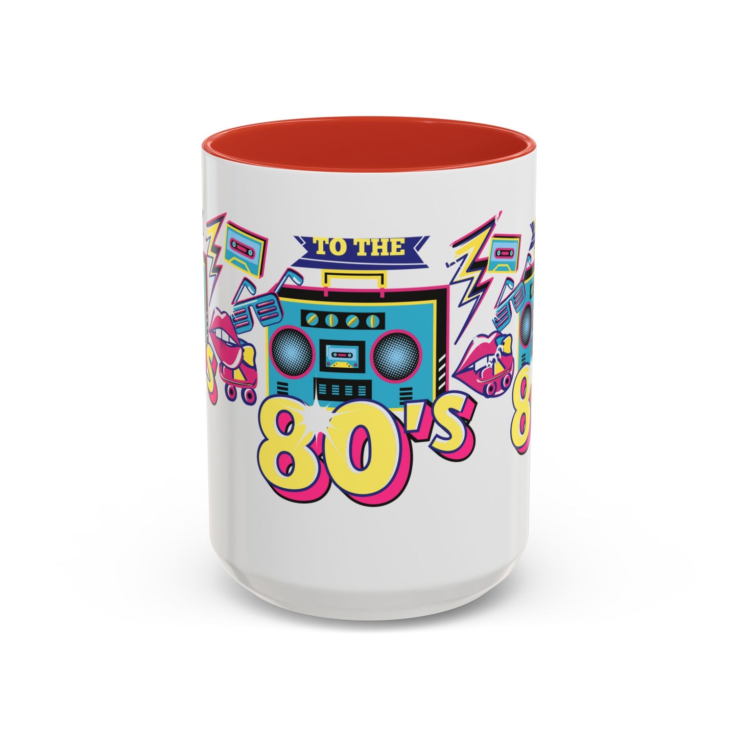 Retro 80's Coffee Mug, Vintage Mug for 80's Lovers, Nostalgic Gift, Boombox Design, Fun Drinkware for Parties