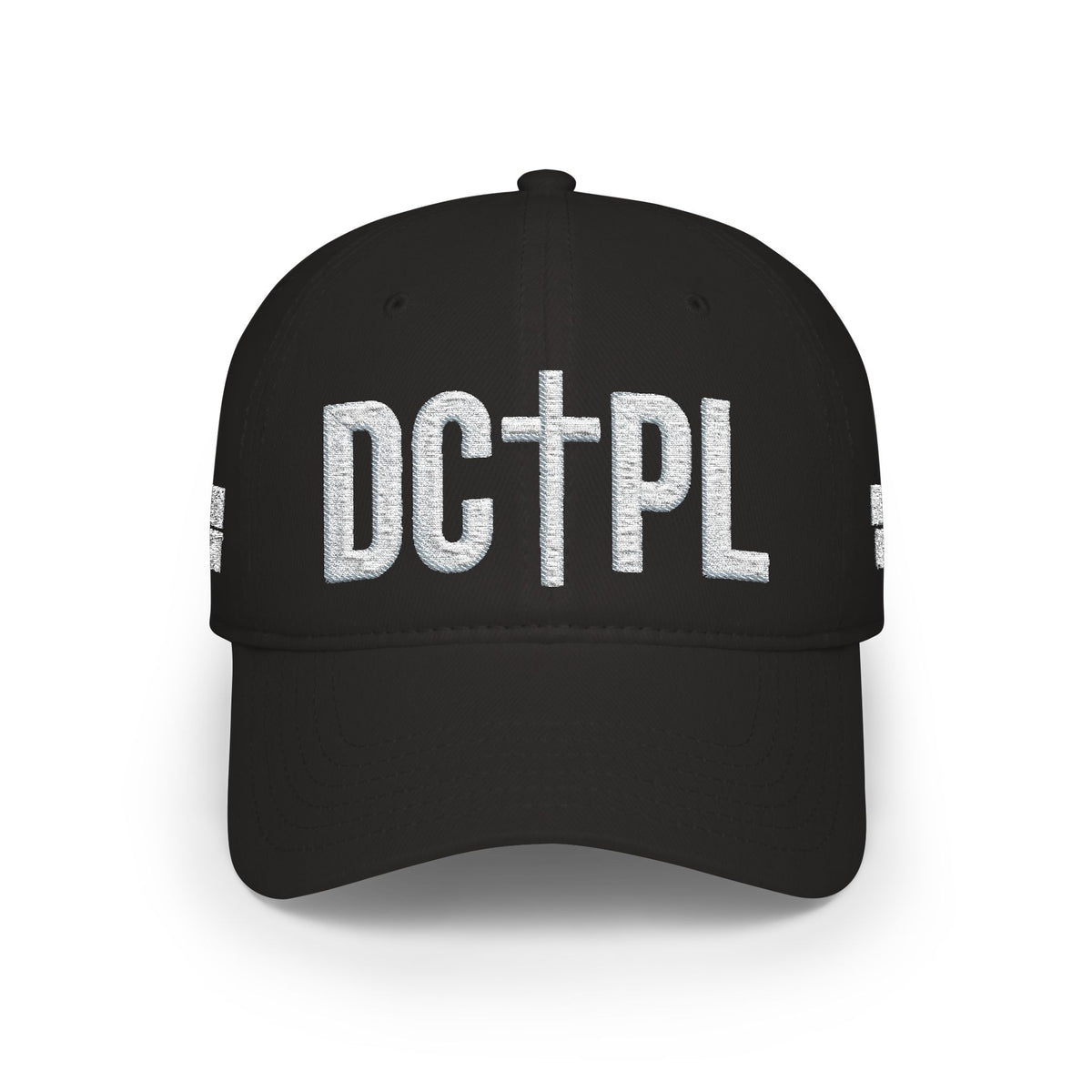 DC+PL Cross Logo Baseball Cap — "Follow Christ" Low Profile Christian Hat