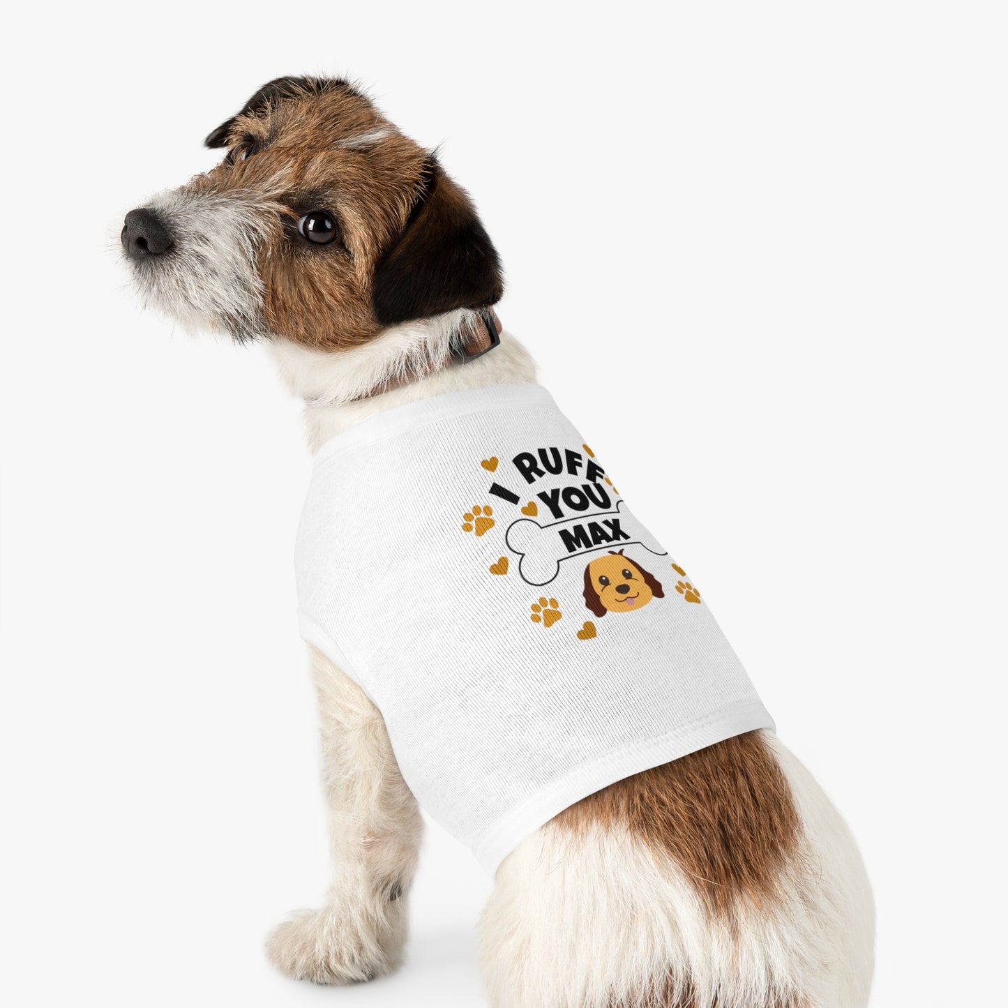 Cute Pet Tank Top for Dogs, I Ruff You Max, Dog Apparel, Pet Outfit, Gifts for Dog Lovers, Valentine’s Day, Pet Birthday