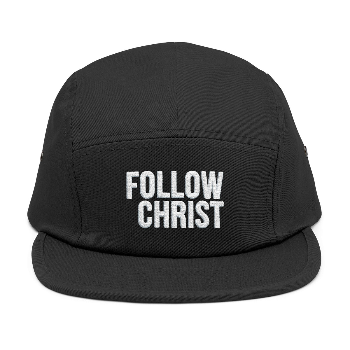 Follow Christ Embroidered 5-Panel Cap | Christian Faith Hat