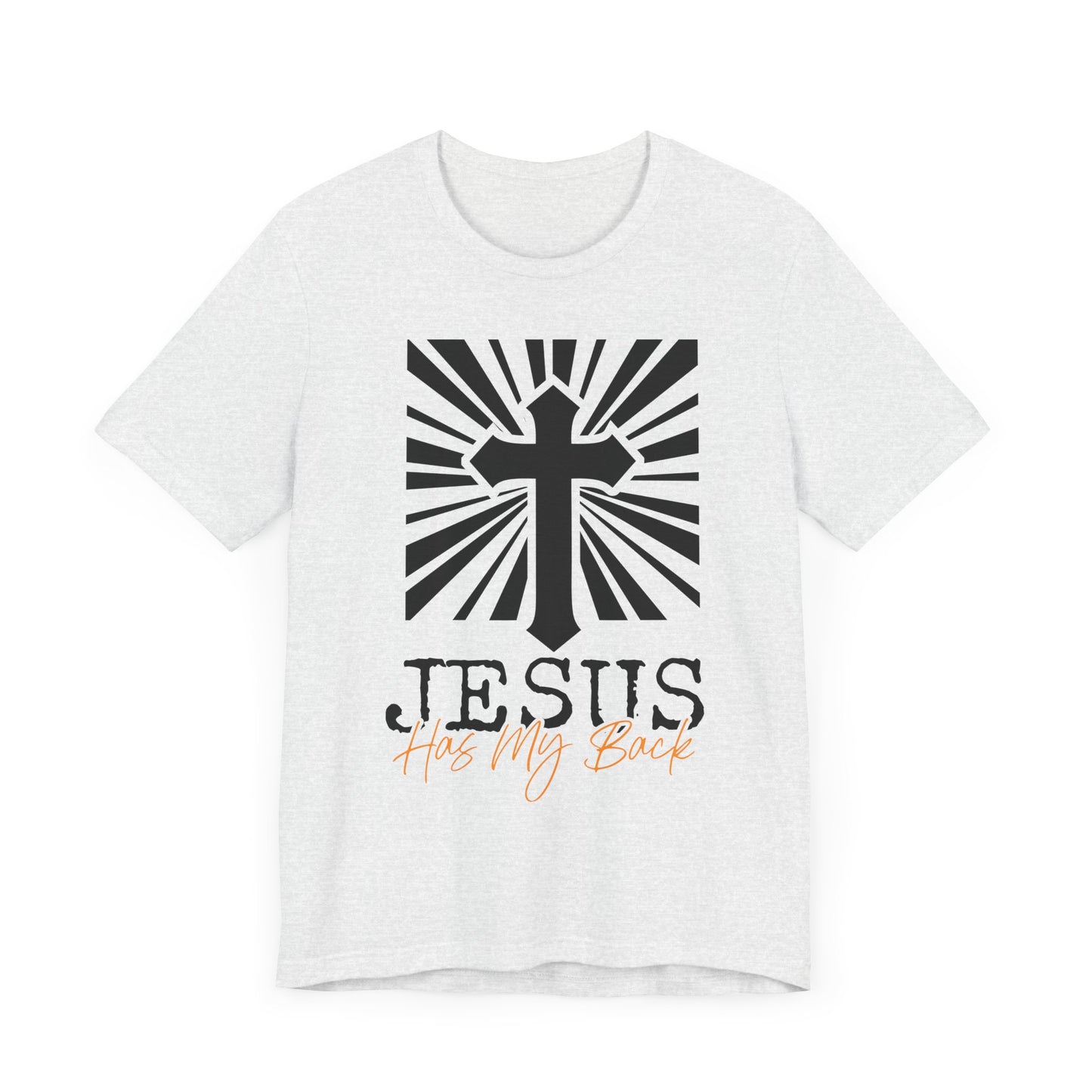Jesus Has My Back White Unisex Tee