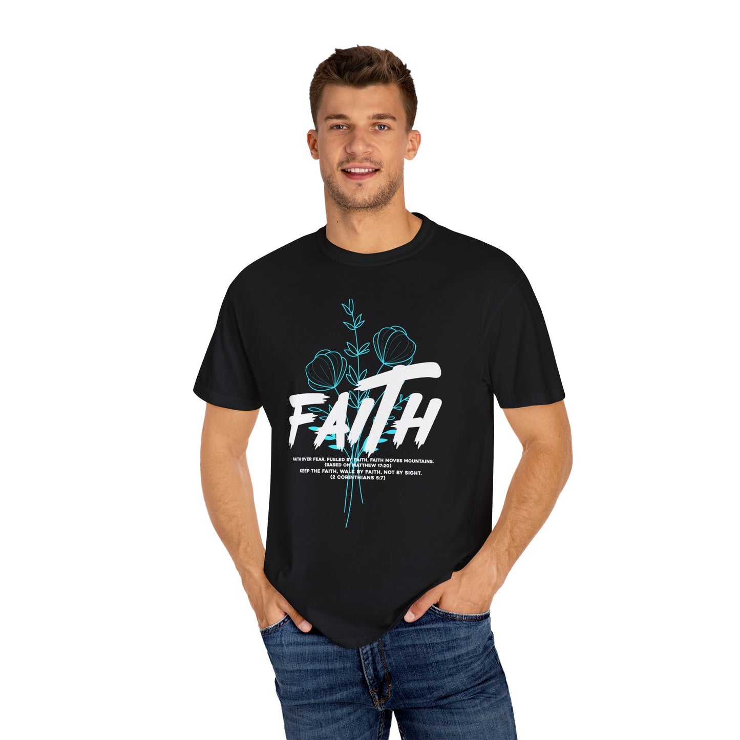 Faith-Inspired Unisex Garment-Dyed T-Shirt - Perfect for Uplifting Moments