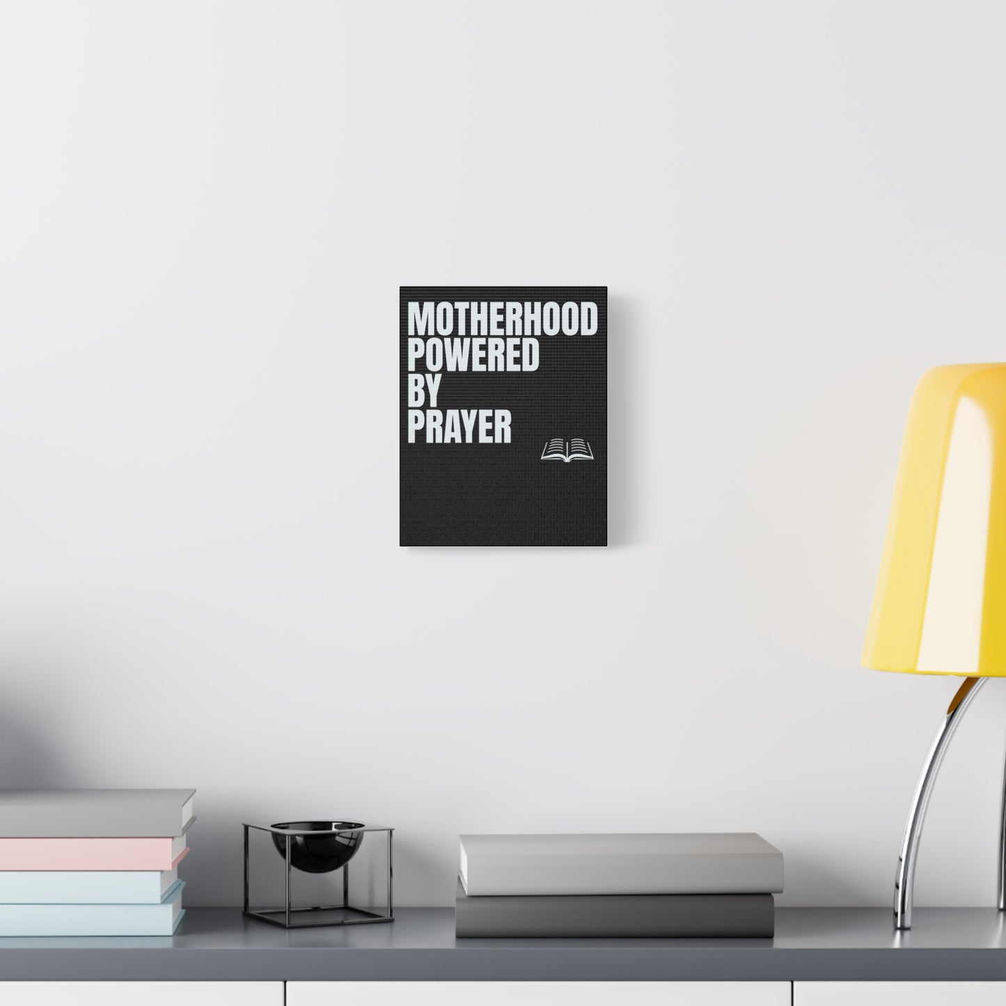 Inspirational Canvas Wall Art - Motherhood Powered by Prayer