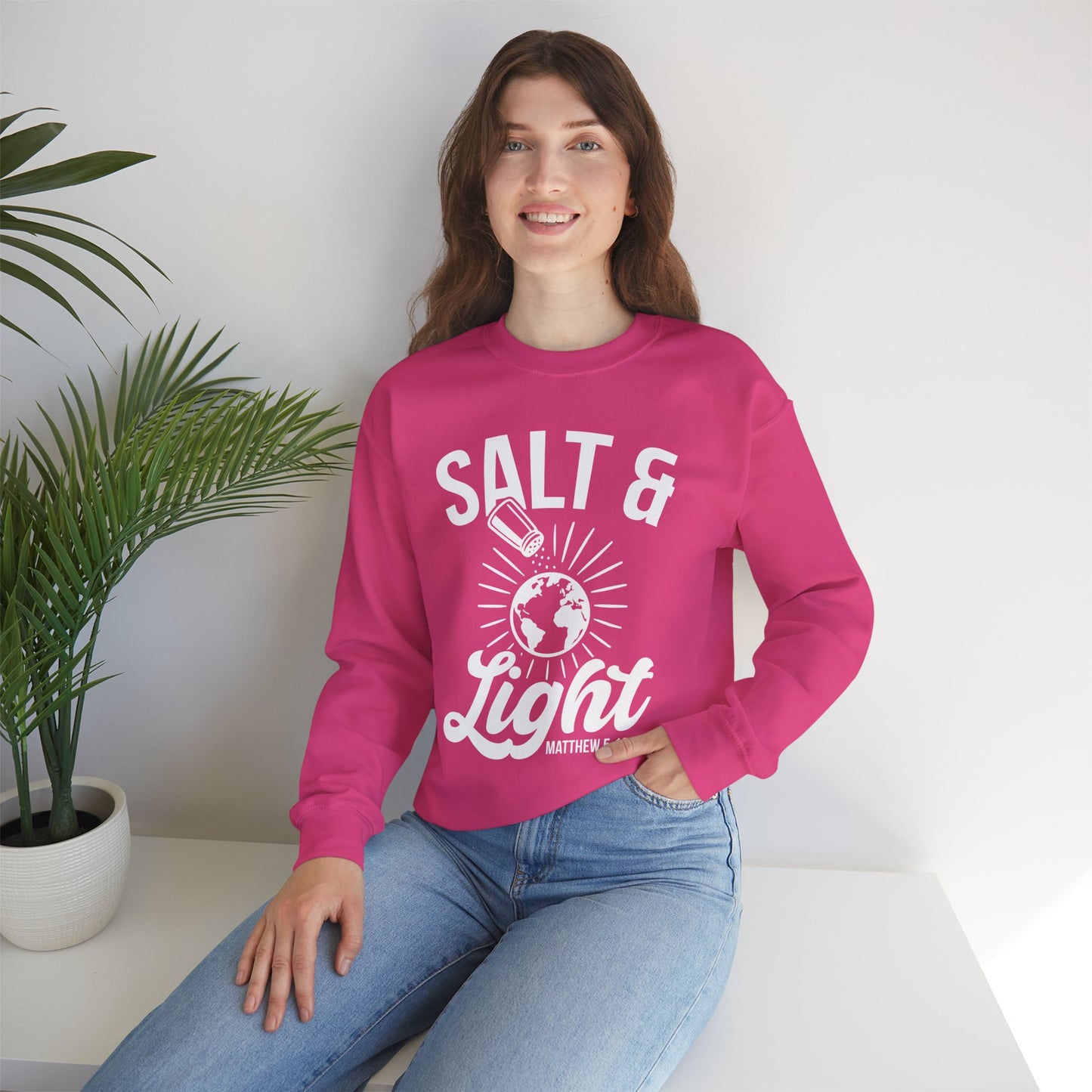 Inspirational Sweatshirt 'Salt & Light' - Cozy Faith Gift - Sweatshirt