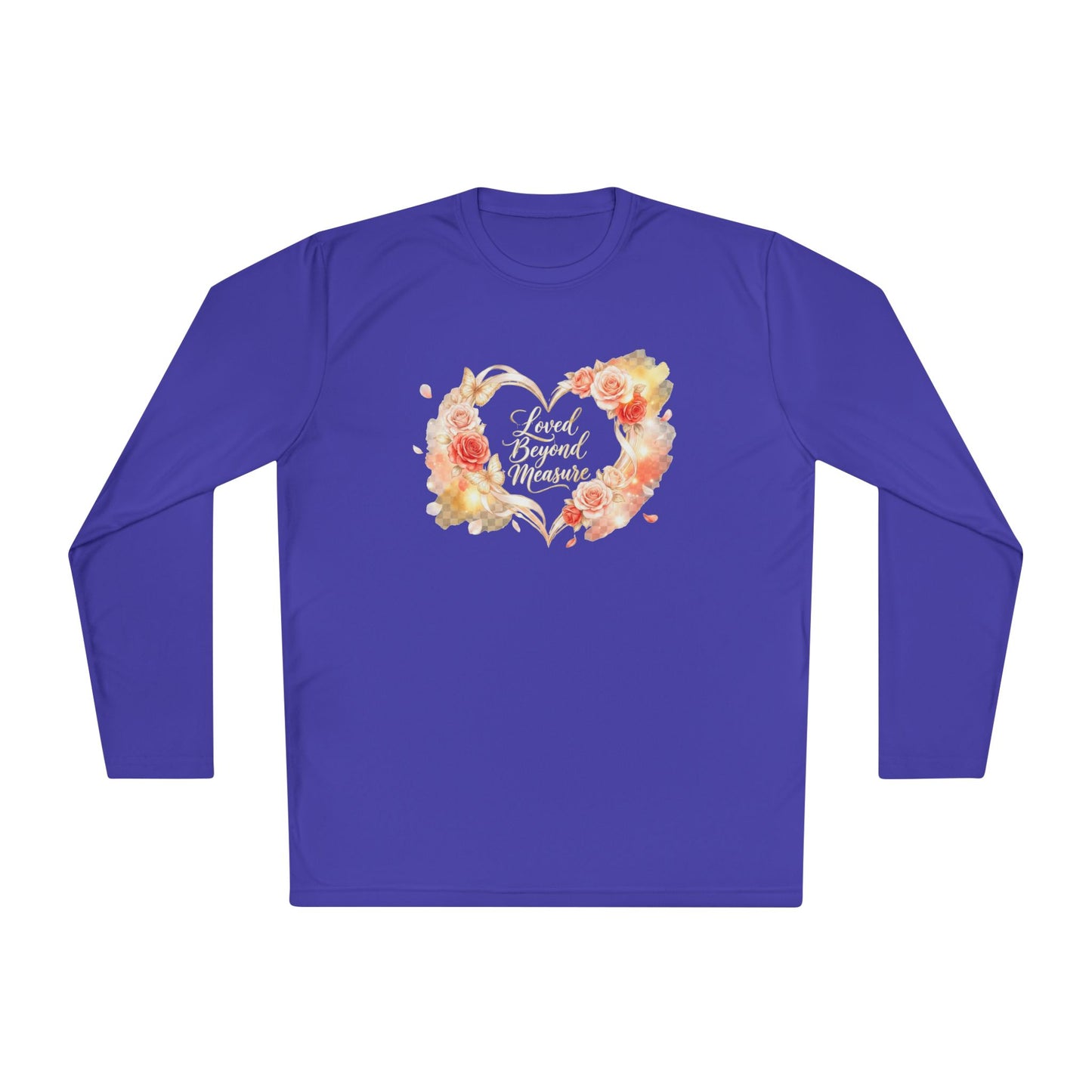 Loved Beyond Measure Long Sleeve Tee | Floral Heart Script
