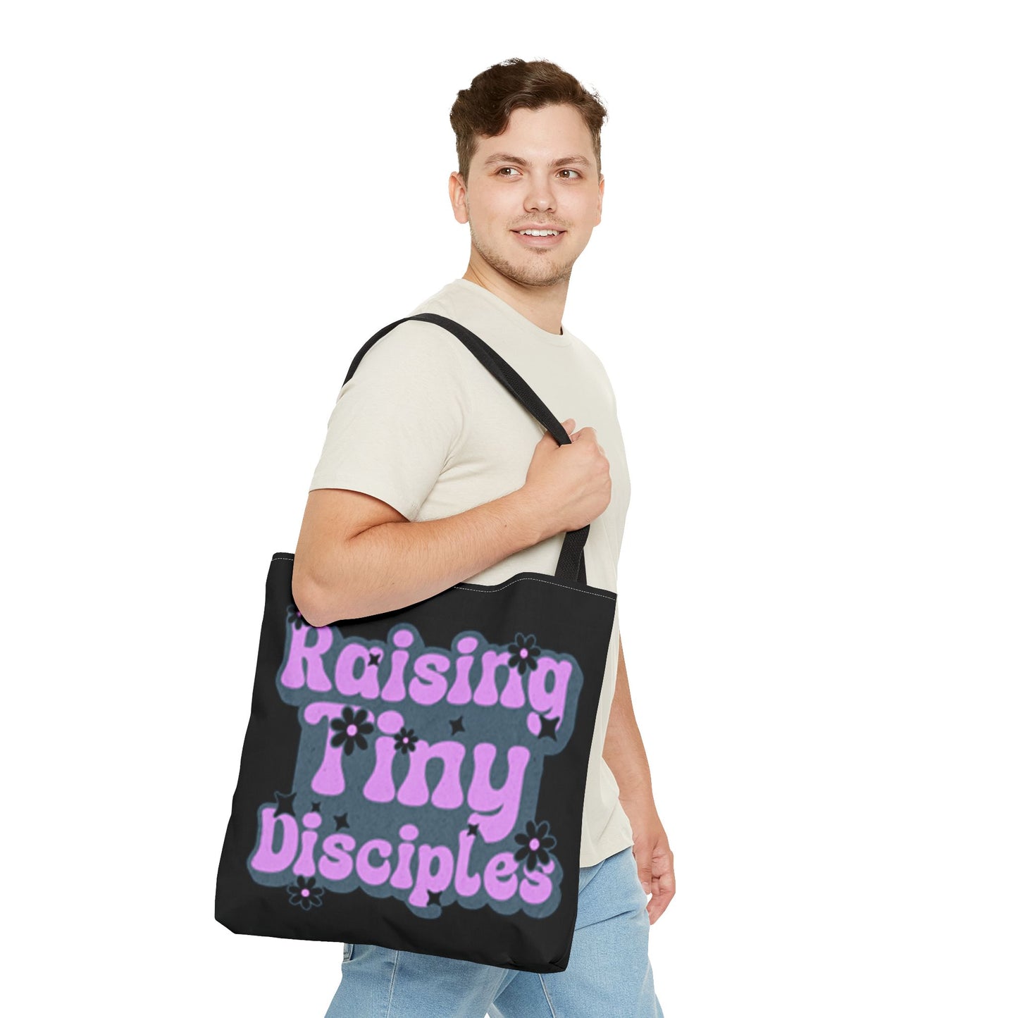 Raising Tiny Disciples Tote Bag - Eco-Friendly Bag for Moms & Caregivers