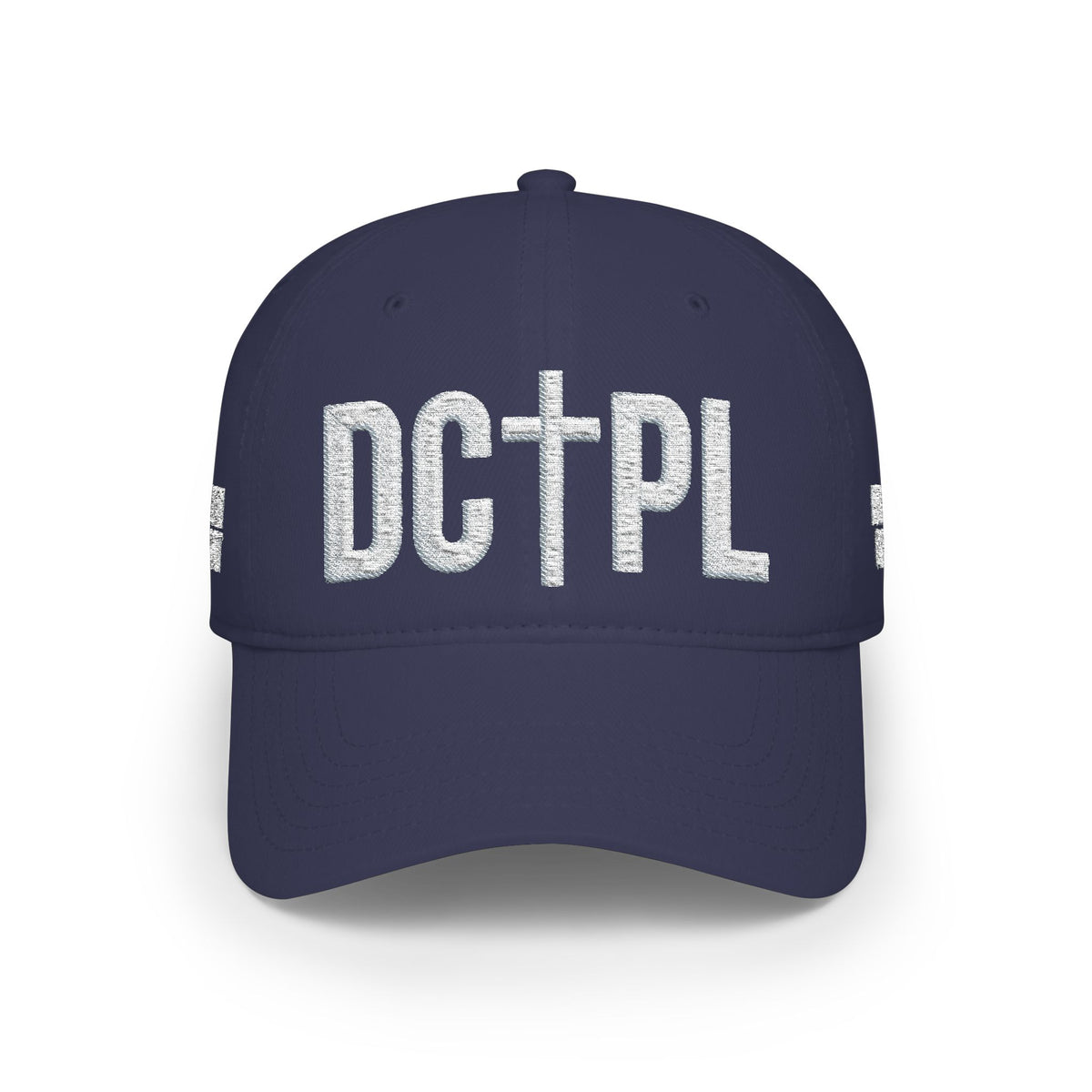 DC+PL Cross Logo Baseball Cap — "Follow Christ" Low Profile Christian Hat