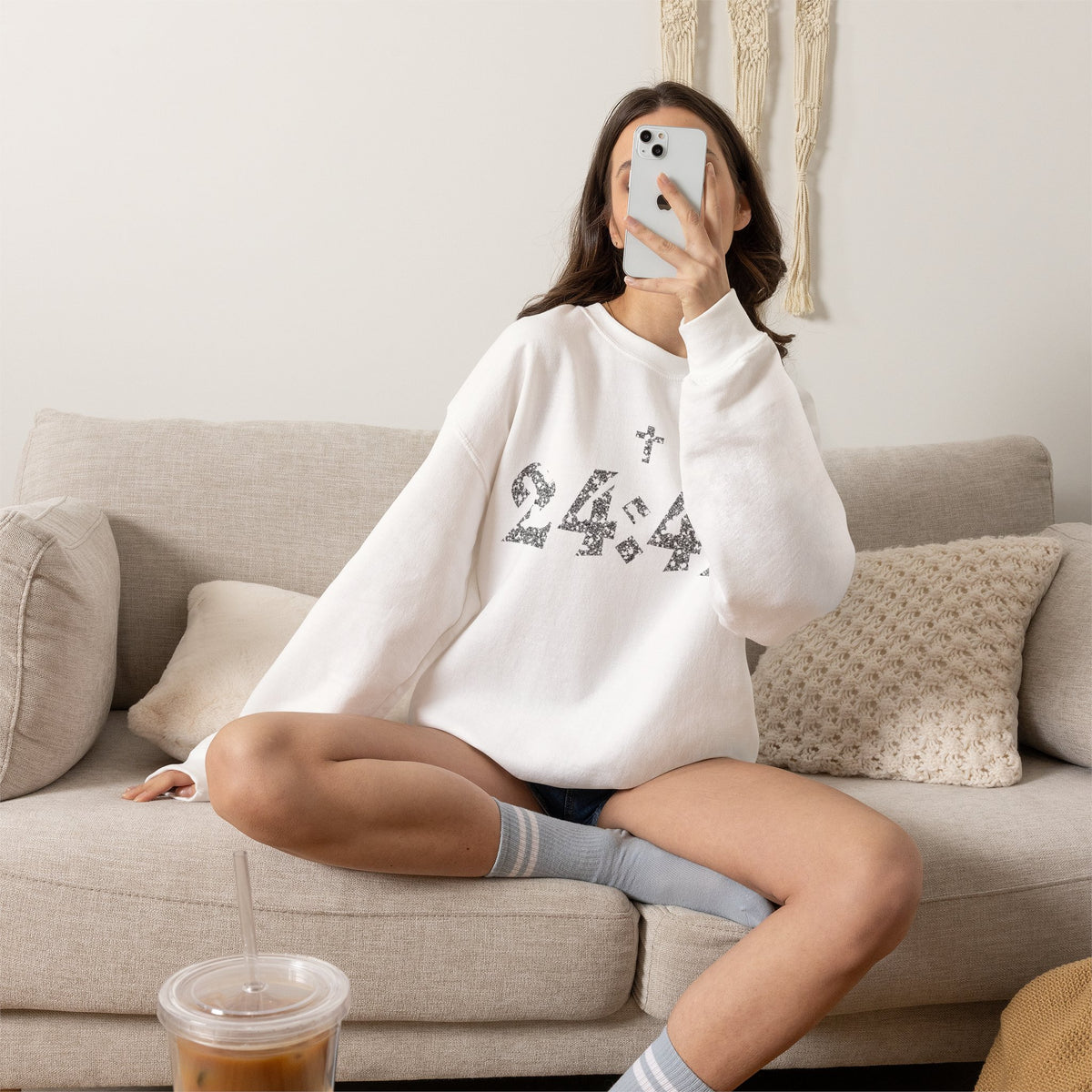Matthew 24:42 Crewneck Sweatshirt | Bible Verse, Cross Design