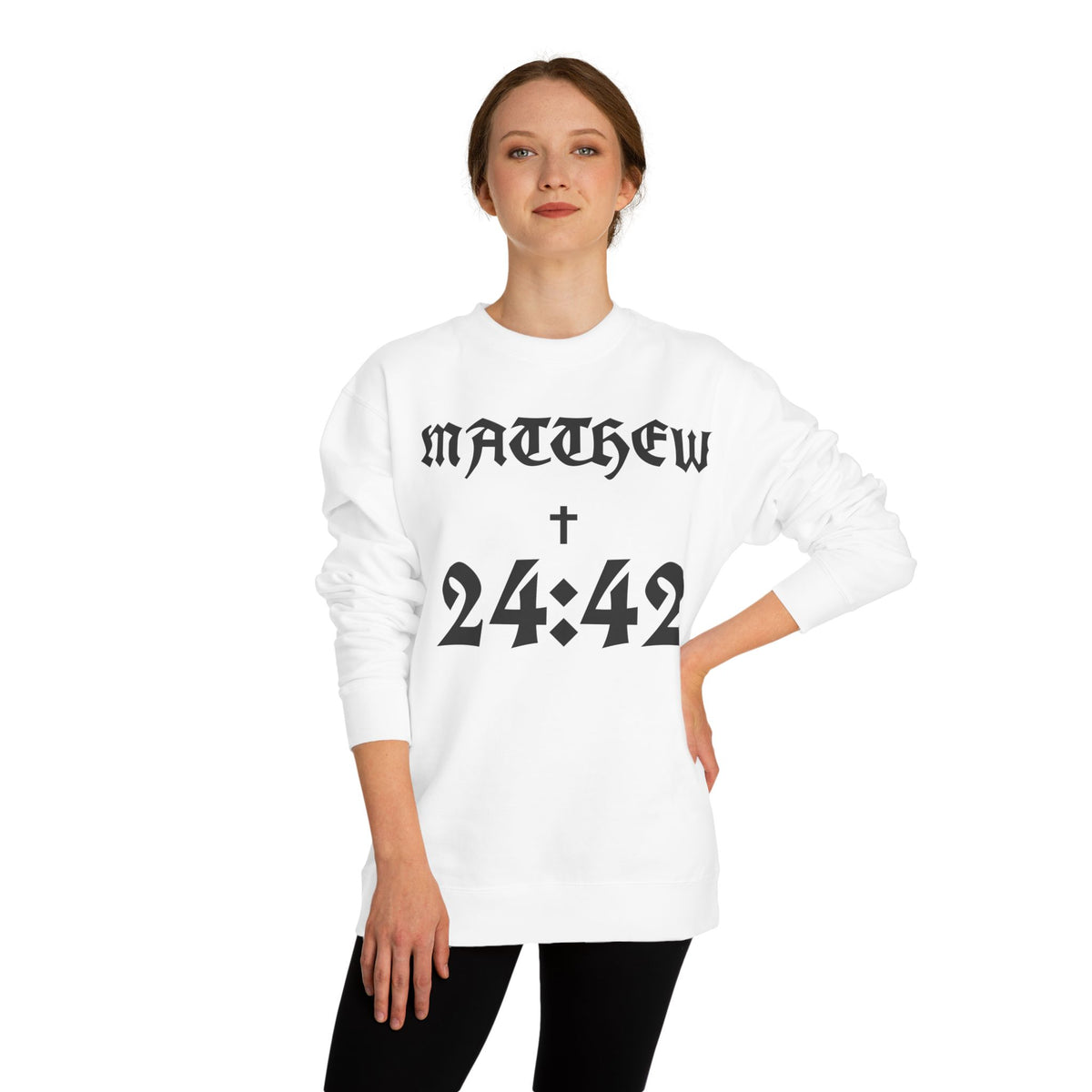 Matthew 24:42 Scripture Sweatshirt | Christian Bible Verse