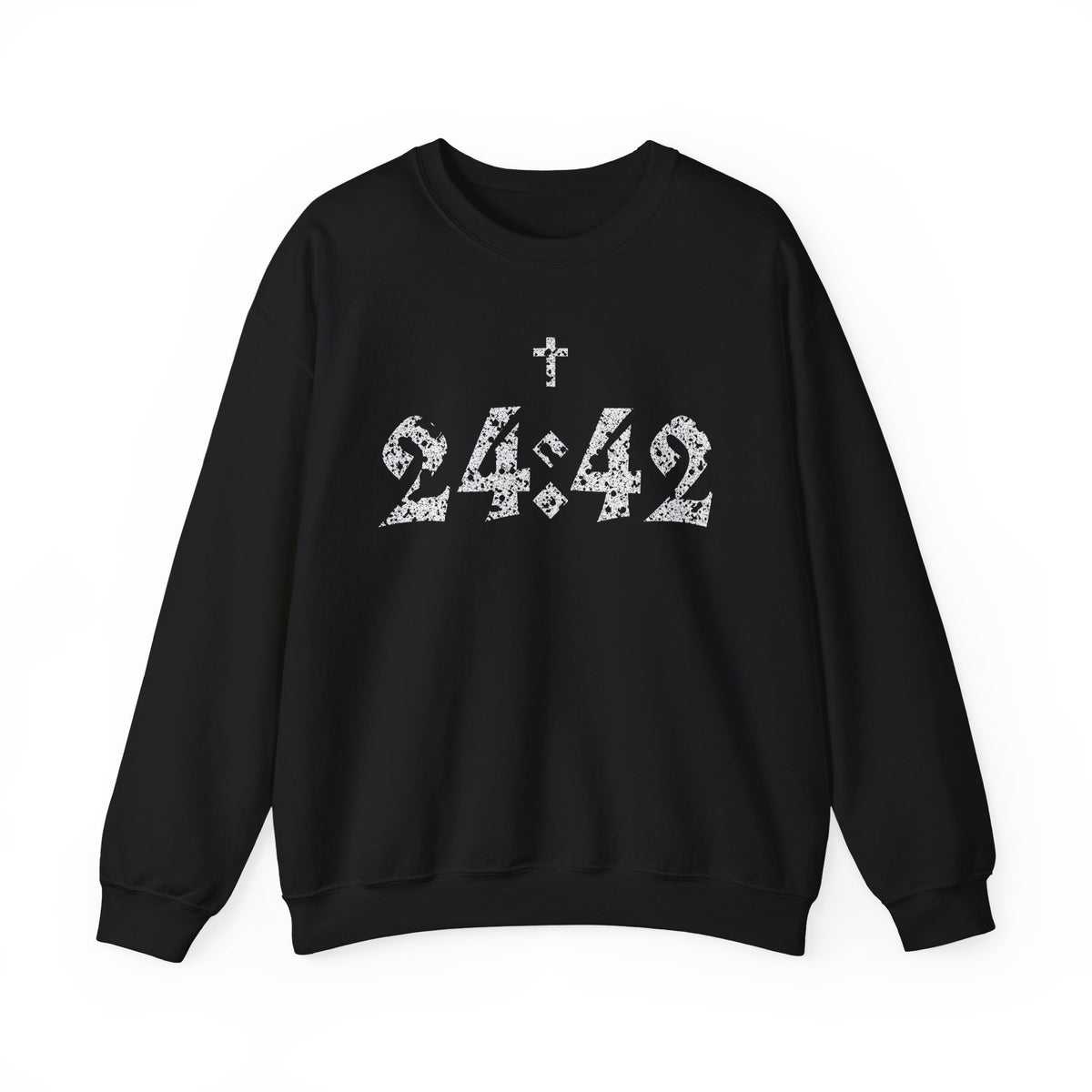 Matthew 24:42 Scripture Crewneck Sweatshirt | Cross Bible Verse
