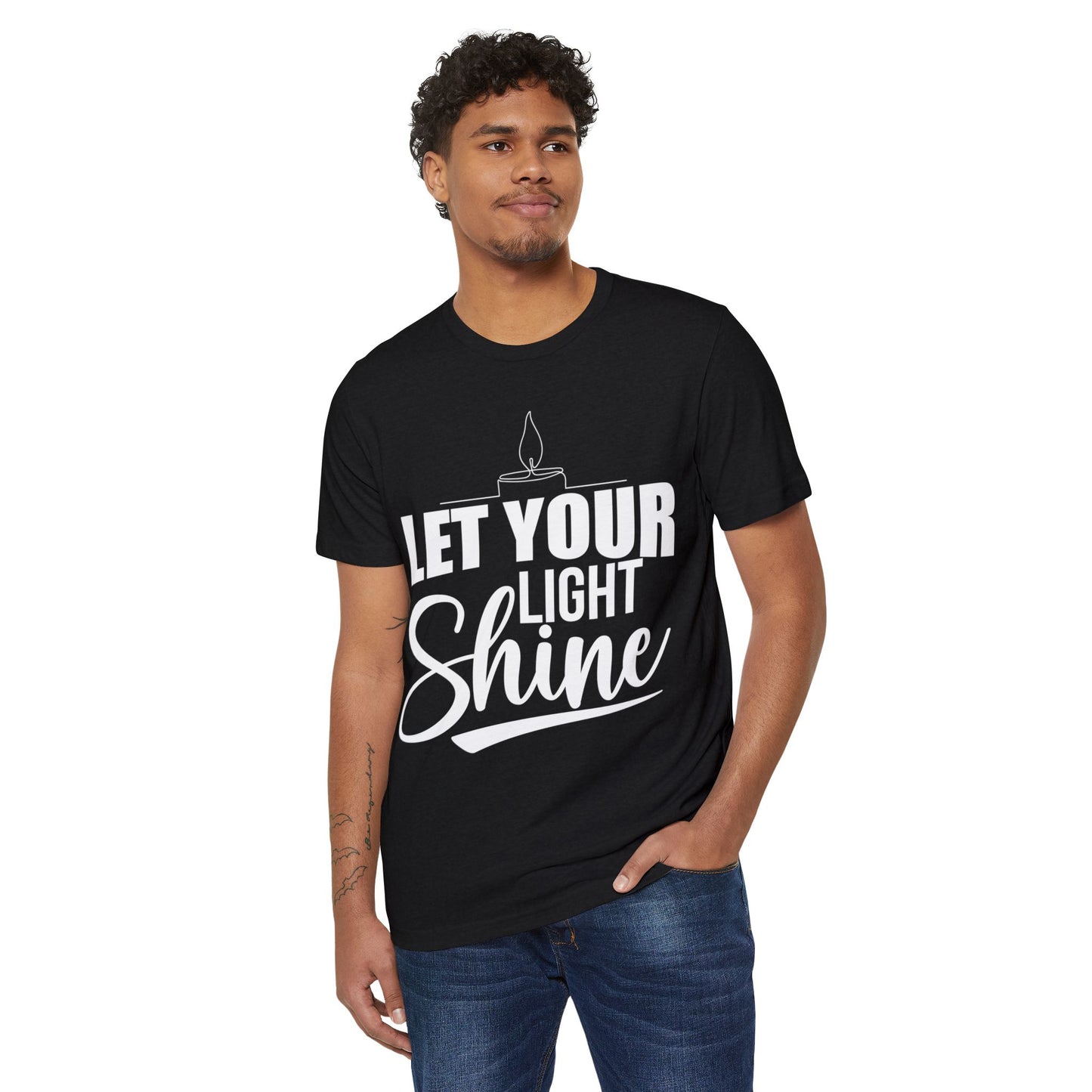 Inspirational T-Shirt | Let Your Light Shine Graphic, Sustainable Fashion
