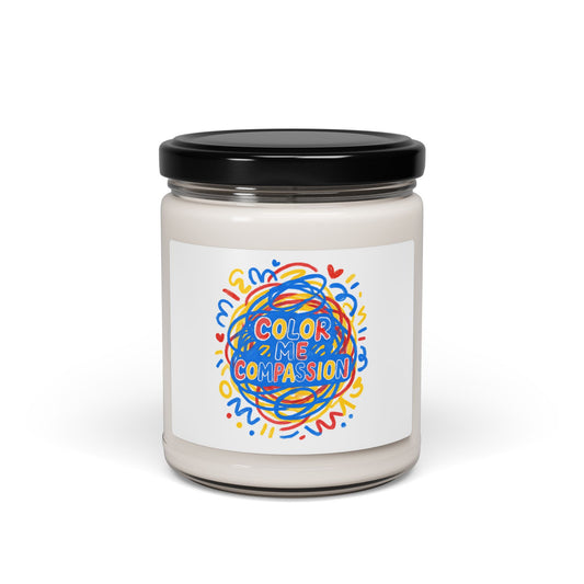 Color Me Compassion 9oz Soy Candle — Scented Jar Candle