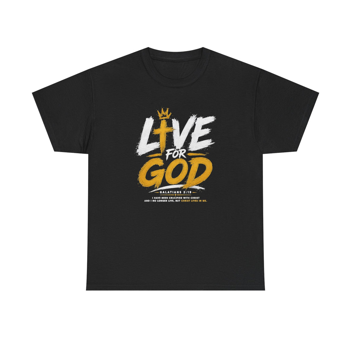 Live for God T-Shirt | Faith Graphic Tee, Christian Scripture Design