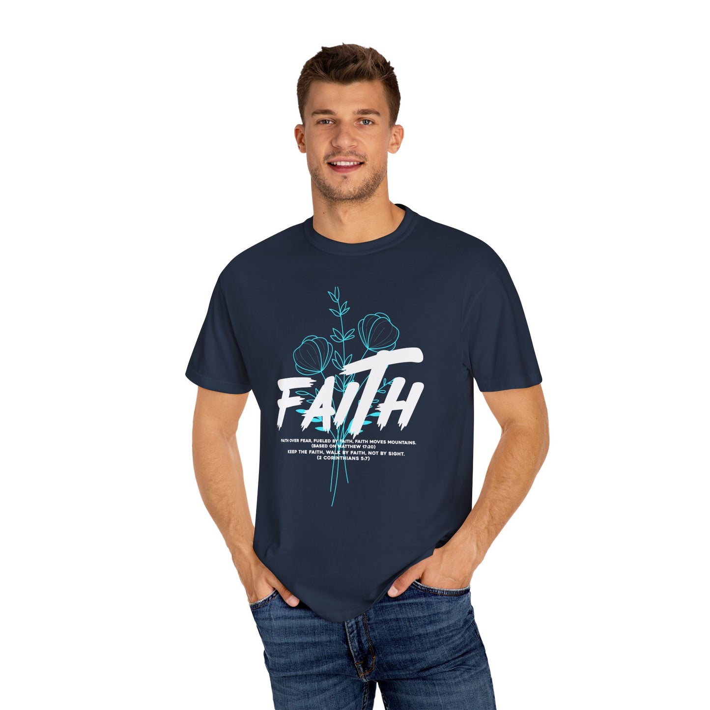Faith-Inspired Unisex Garment-Dyed T-Shirt - Perfect for Uplifting Moments