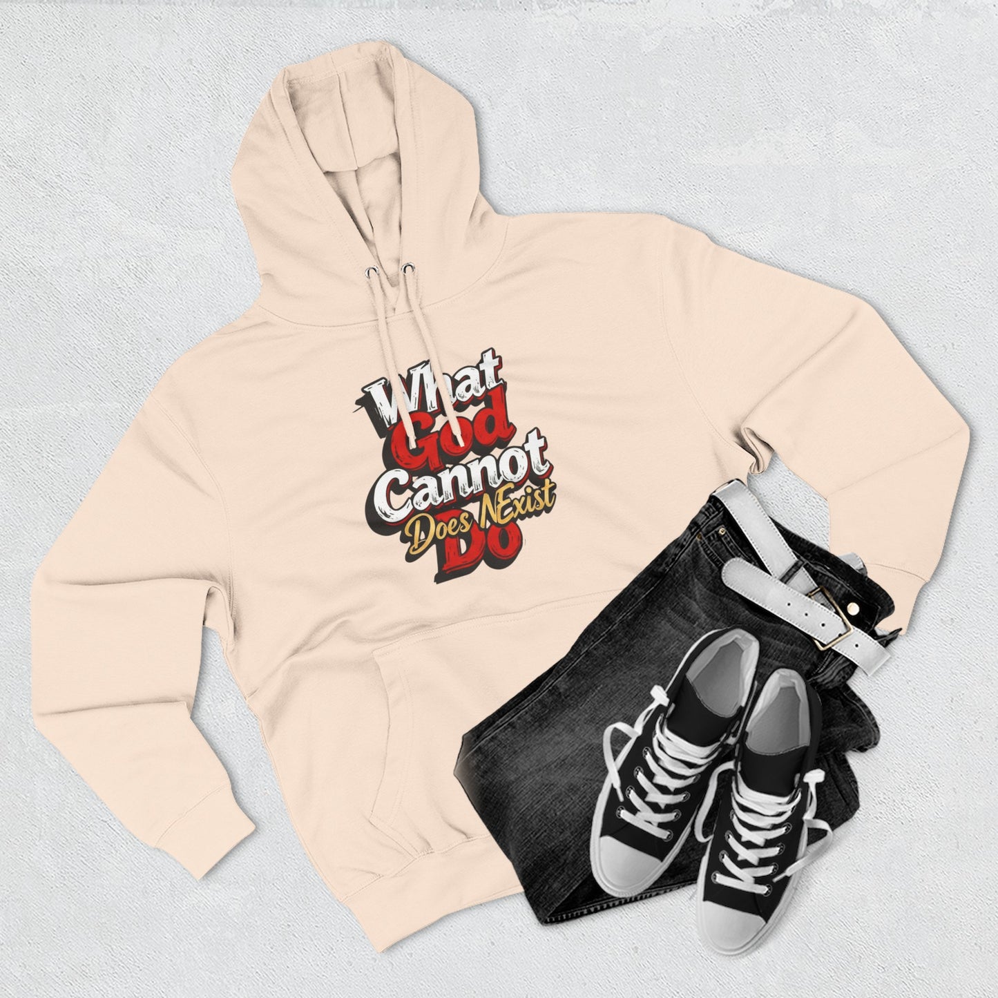 What God Cannot Do Hoodie | Faith Typography Religious Pullover