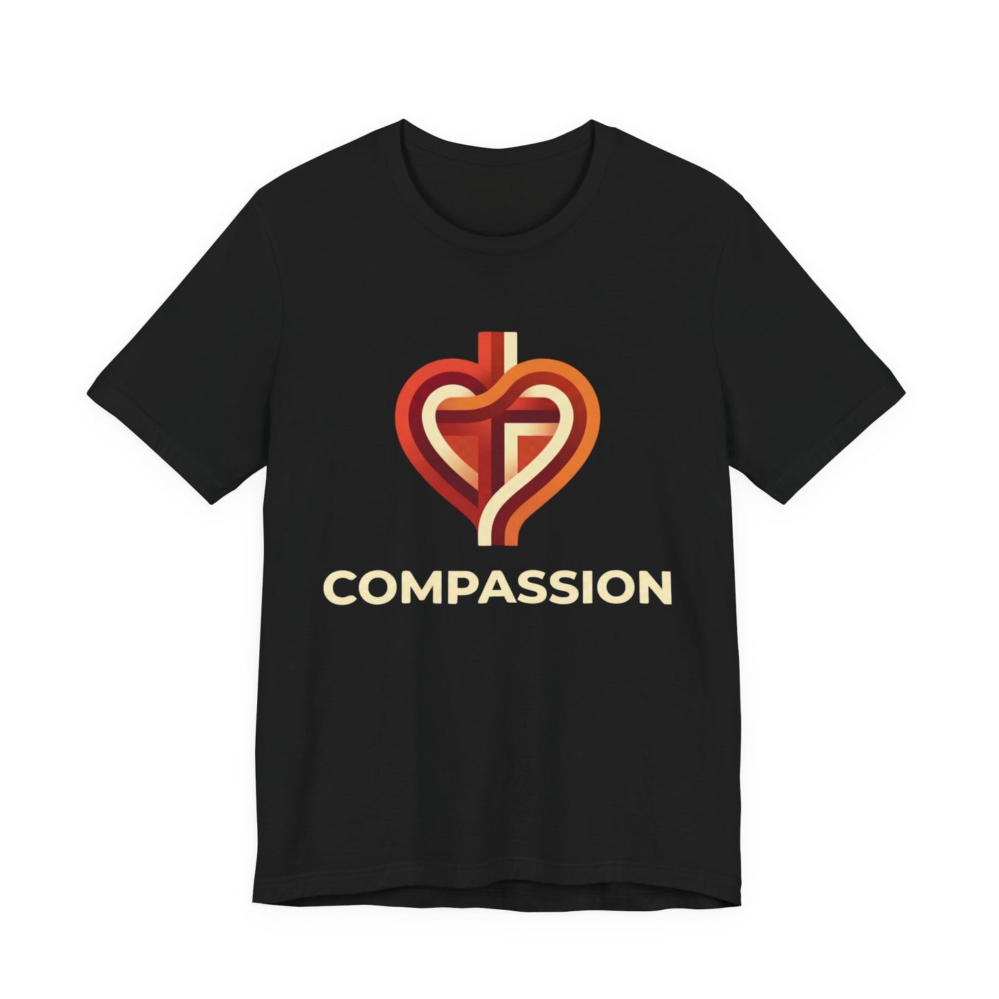Compassion heart cross design Tee | Compassion T-Shirt