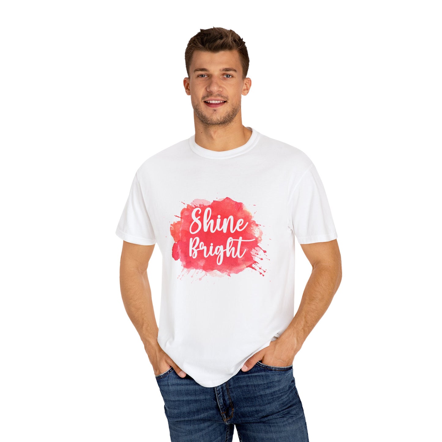 Shine Bright Unisex Garment-Dyed T-Shirt - Positive Vibes for Every Occasion