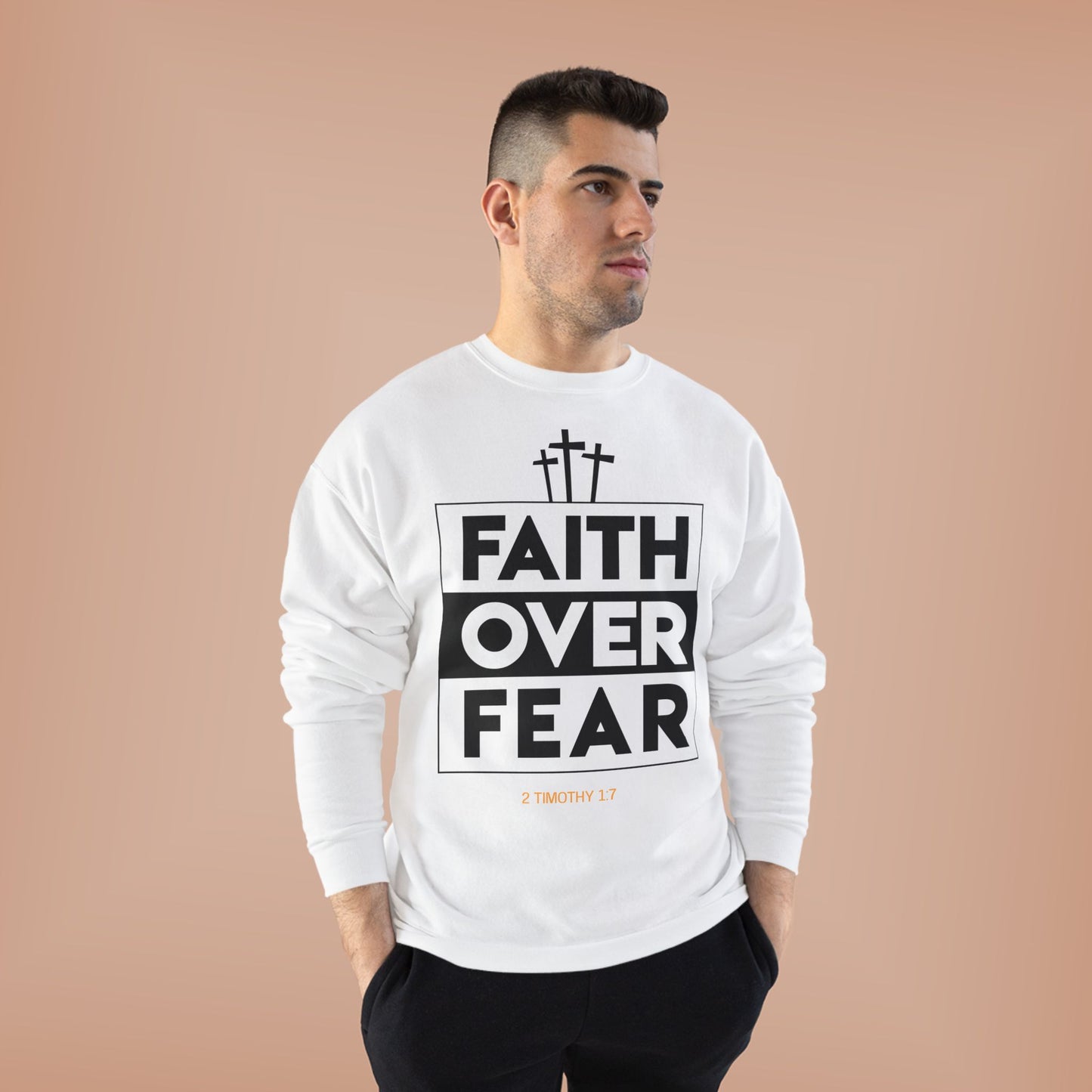 Faith Over Fear Sweatshirt-White