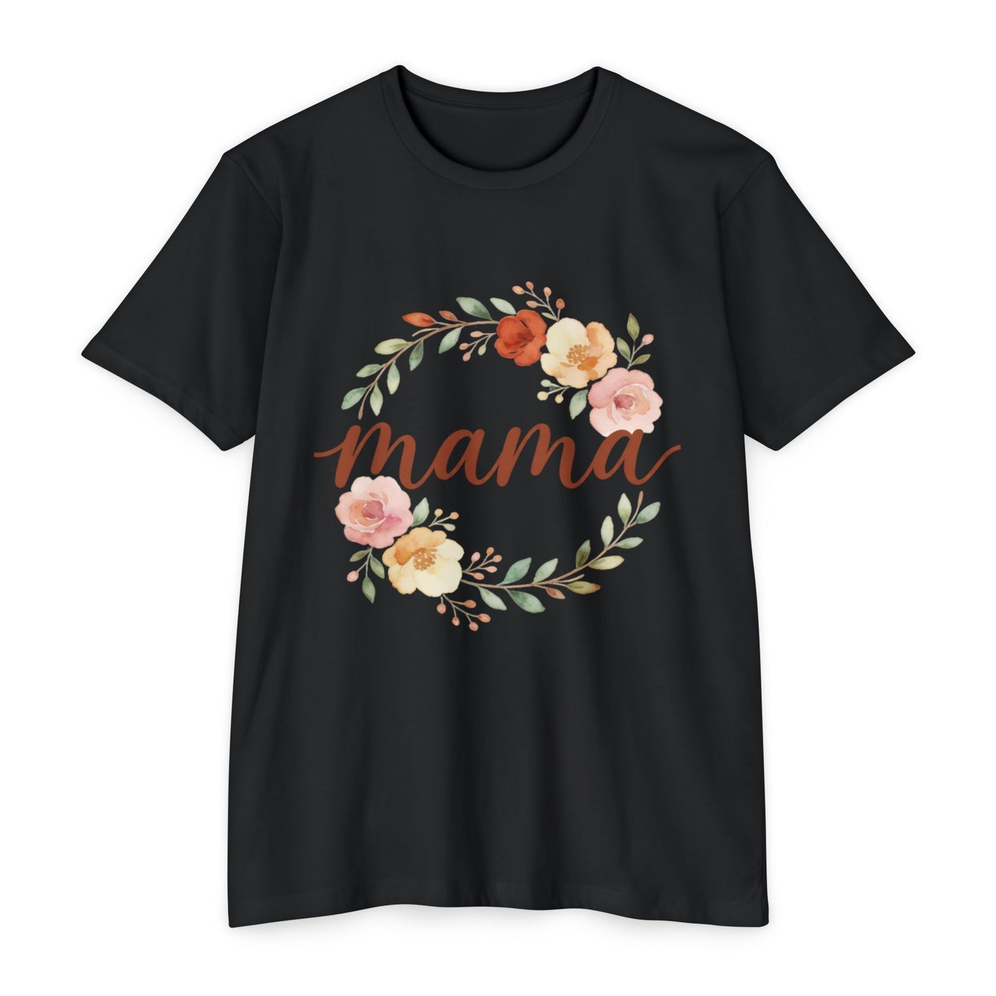 Mama Floral Wreath T-Shirt | Mother's Day Spring Mom Shirt