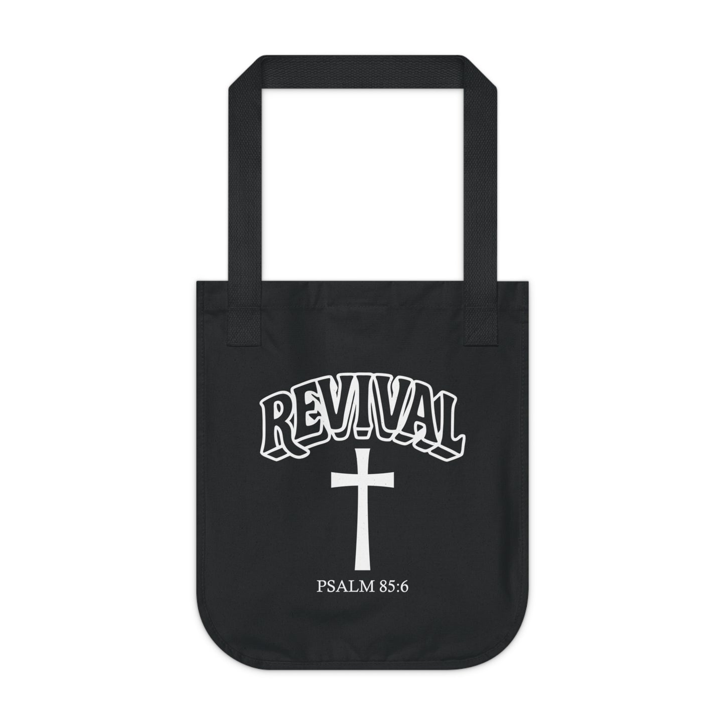 Revival Cross Tote Bag, Eco-Friendly Organic Canvas, Shopping Bag, Religious