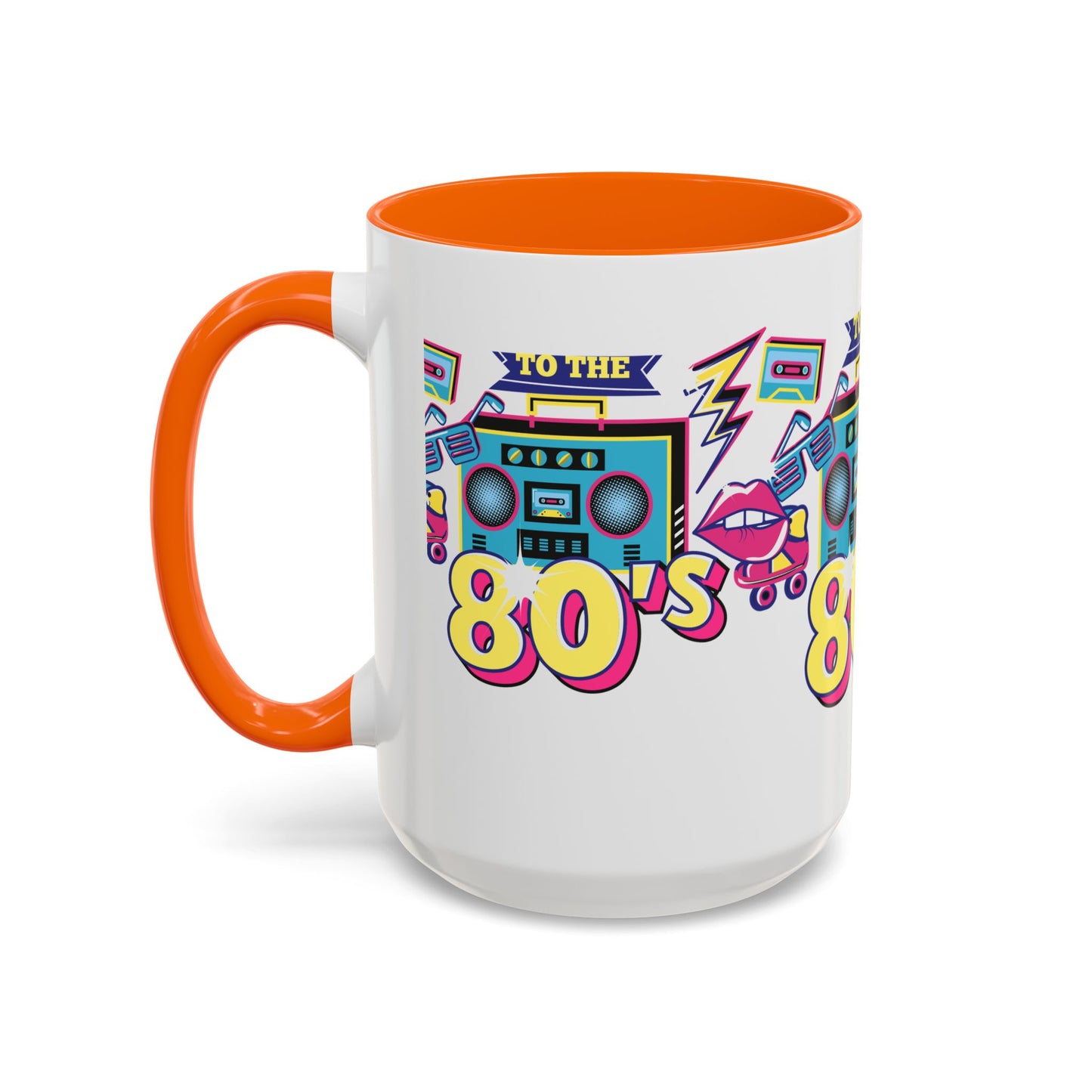 Retro 80's Coffee Mug, Vintage Mug for 80's Lovers, Nostalgic Gift, Boombox Design, Fun Drinkware for Parties
