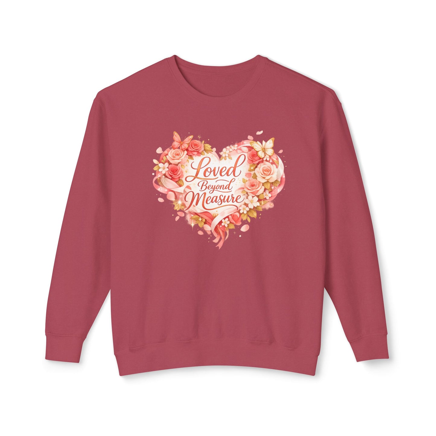 Loved Beyond Measure sweatshirt | floral heart design