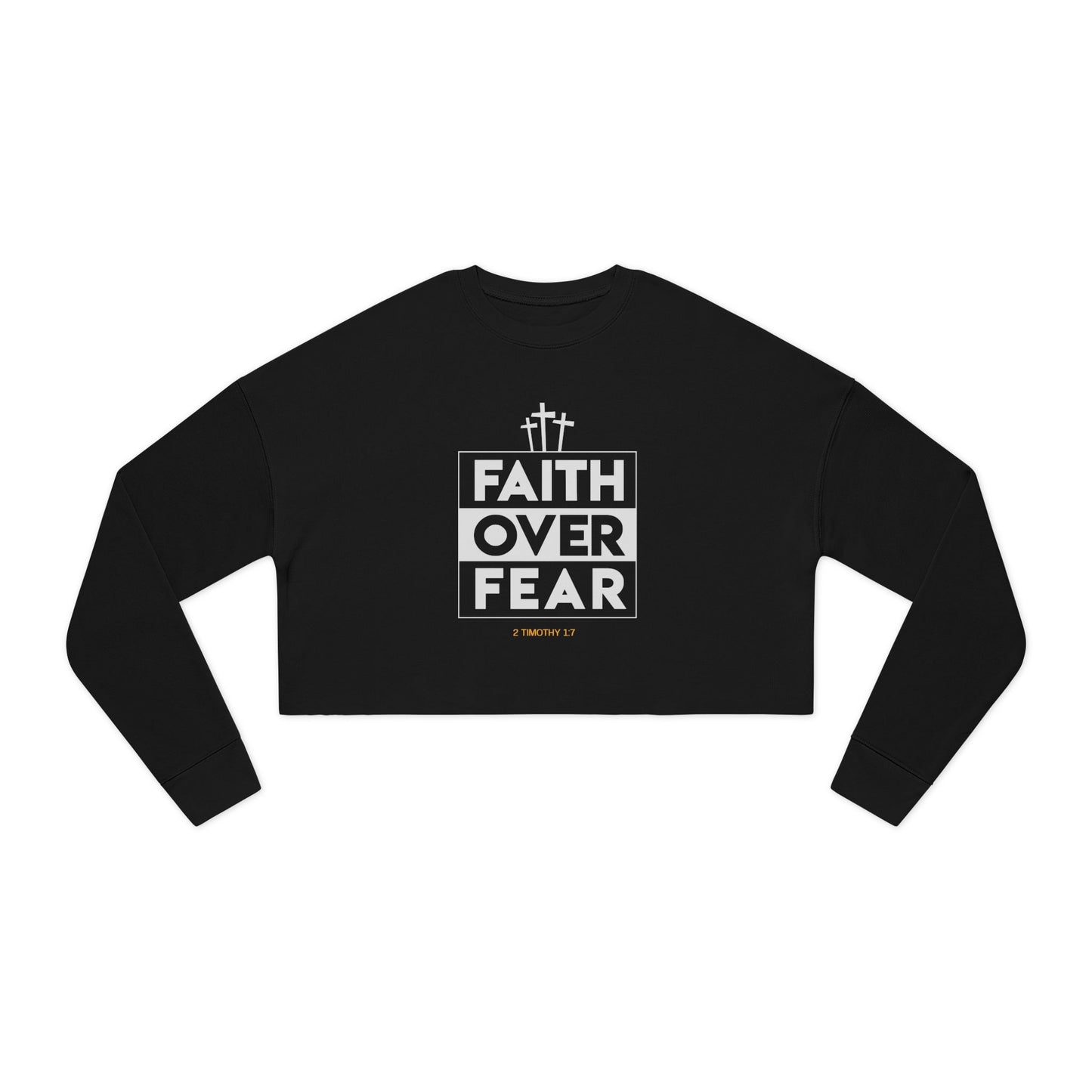 Faith Over Fear Cropped Sweatshirt-Multiple Colors