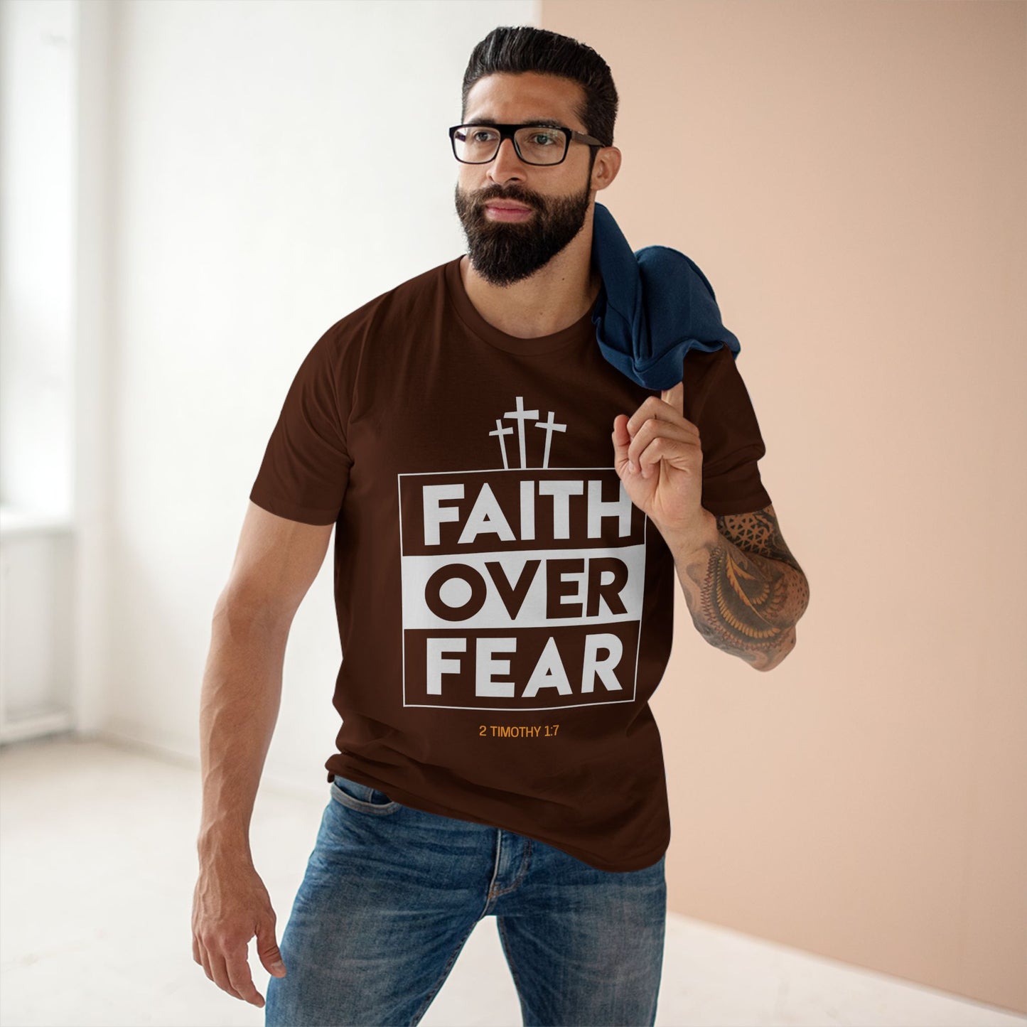 Faith Over Fear Black Tee