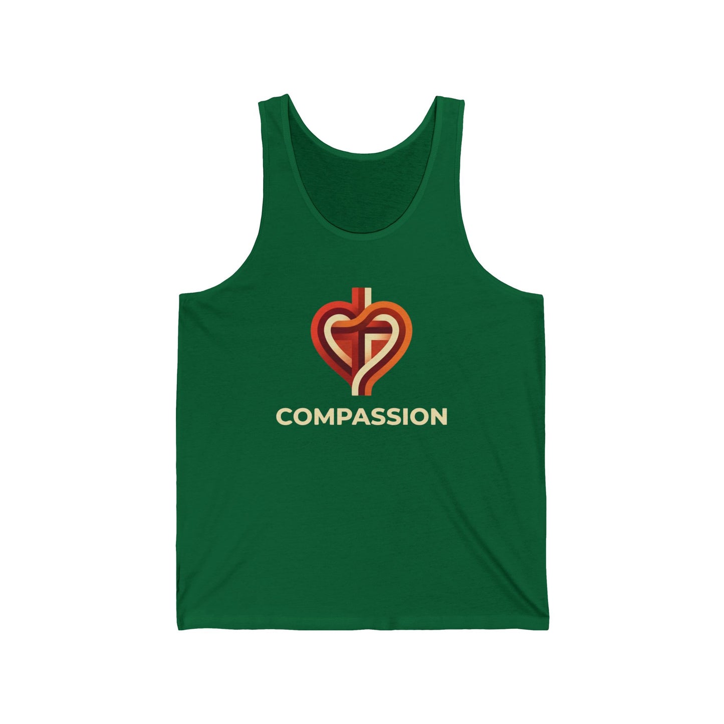 Compassion Heart Cross logo Tank | Faith Christian graphic
