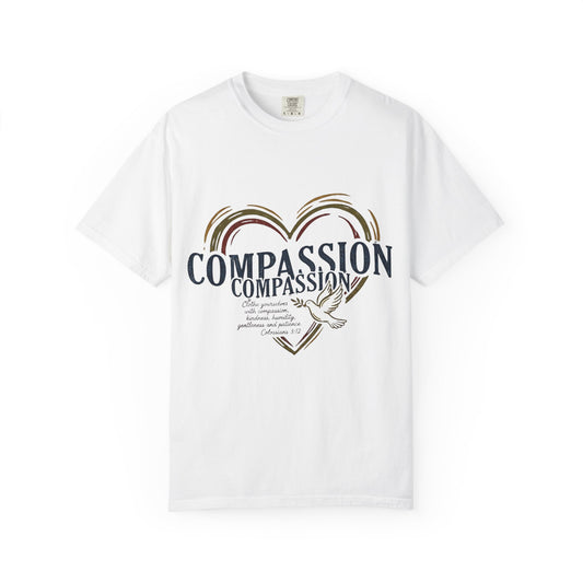 Compassion Heart Dove T-shirt – Compassion Typography Unisex Tee