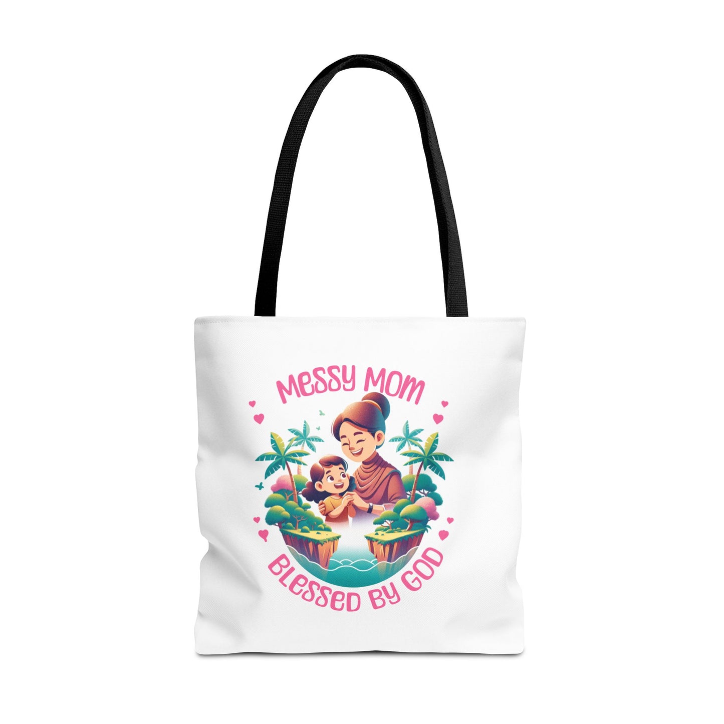 Messy Mom Blessed by God Tote Bag - Perfect Gift for Mother's Day and Everyday Use