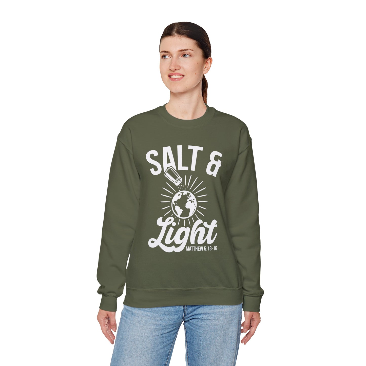Inspirational Sweatshirt 'Salt & Light' - Cozy Faith Gift - Sweatshirt