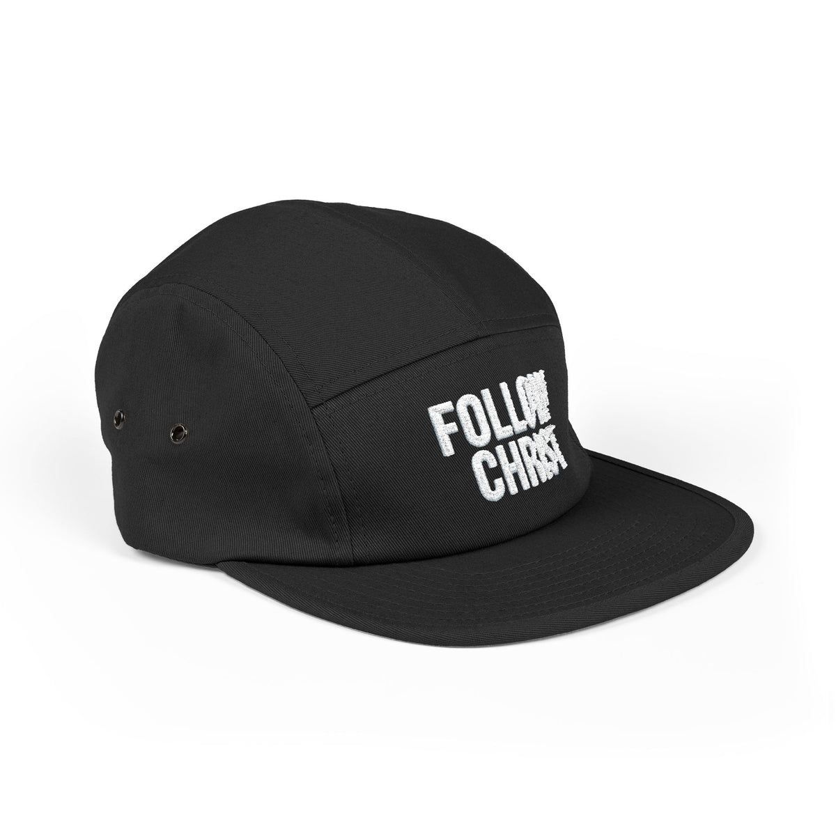 Follow Christ Embroidered 5-Panel Cap | Christian Faith Hat