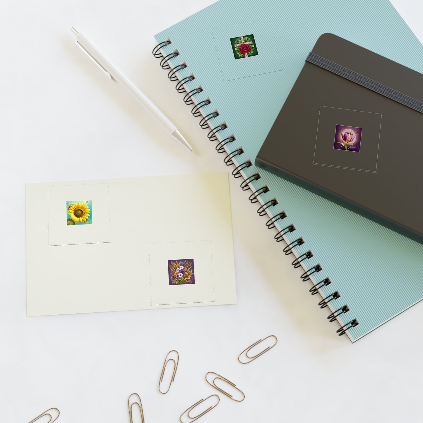 Christian Flowers Sticker Sheets
