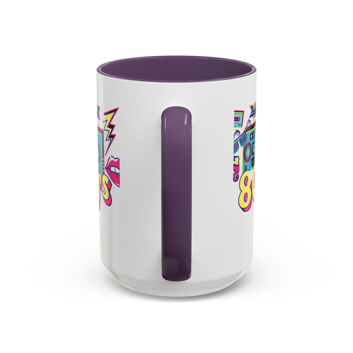 Retro 80's Coffee Mug, Vintage Mug for 80's Lovers, Nostalgic Gift, Boombox Design, Fun Drinkware for Parties