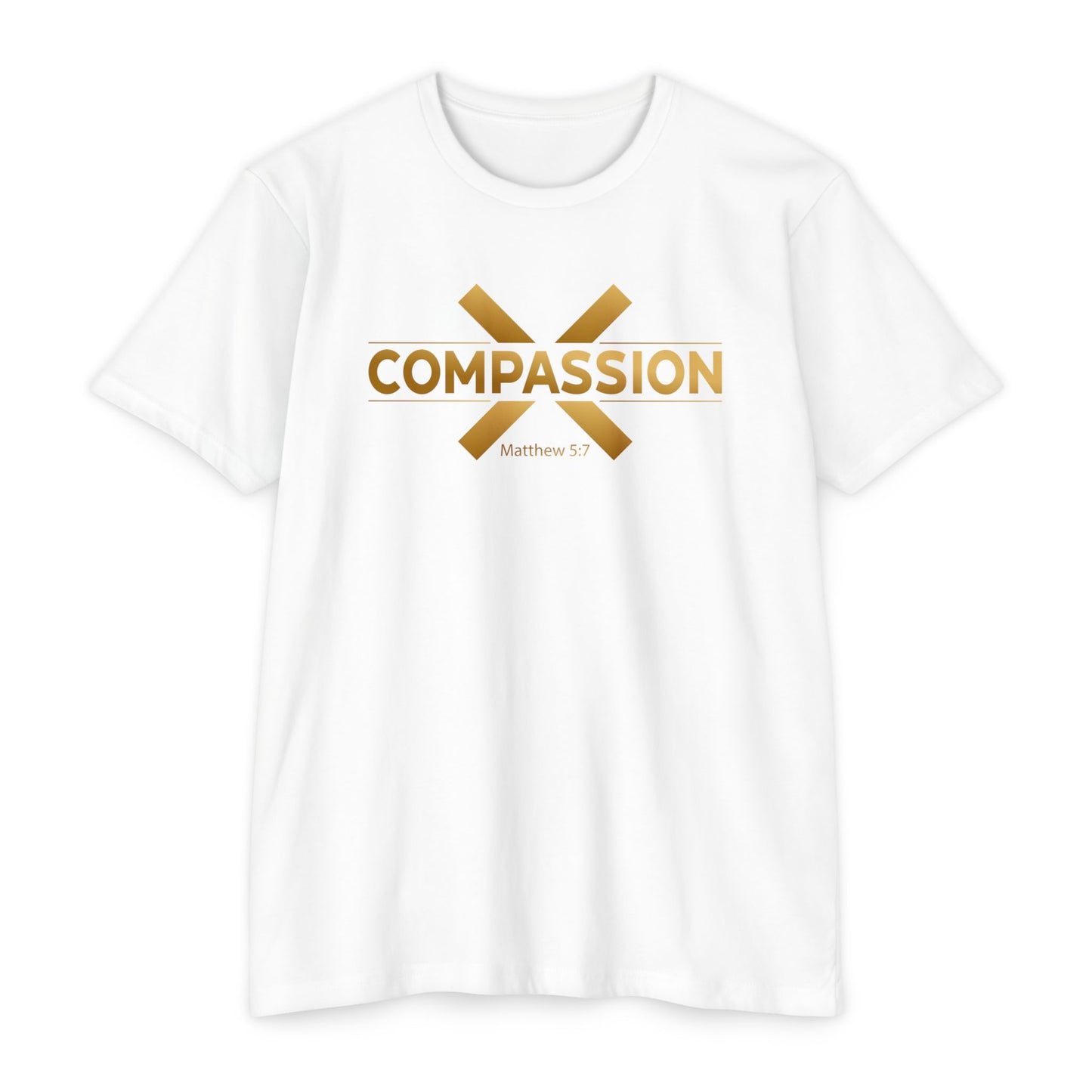Compassion Cross Logo T-Shirt | Matthew 9:13 Scripture Tee