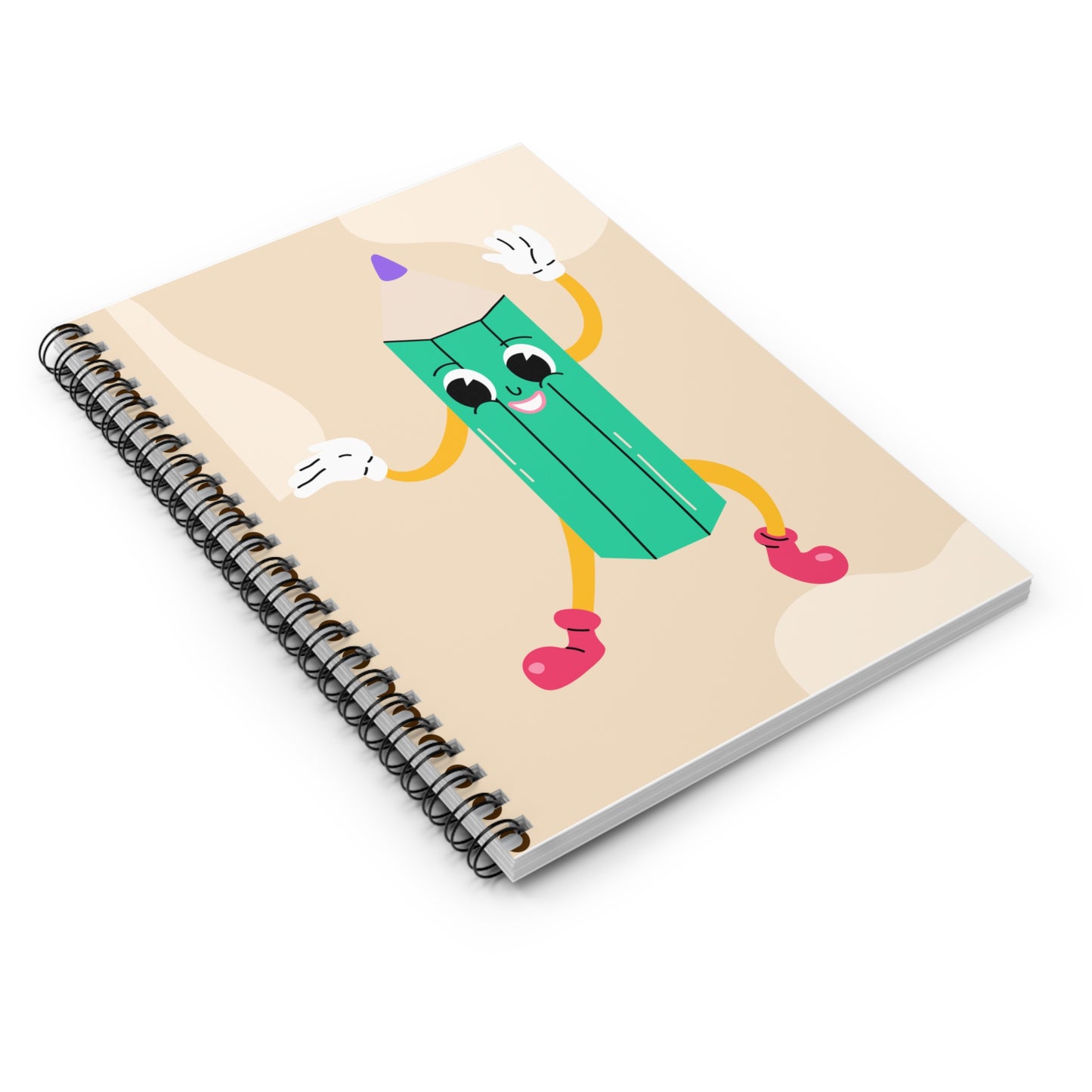 Whimsical Pencil Spiral Notebook - Cute Design for Students, Journaling, Back to School, Gift for Kids, Creative Writing