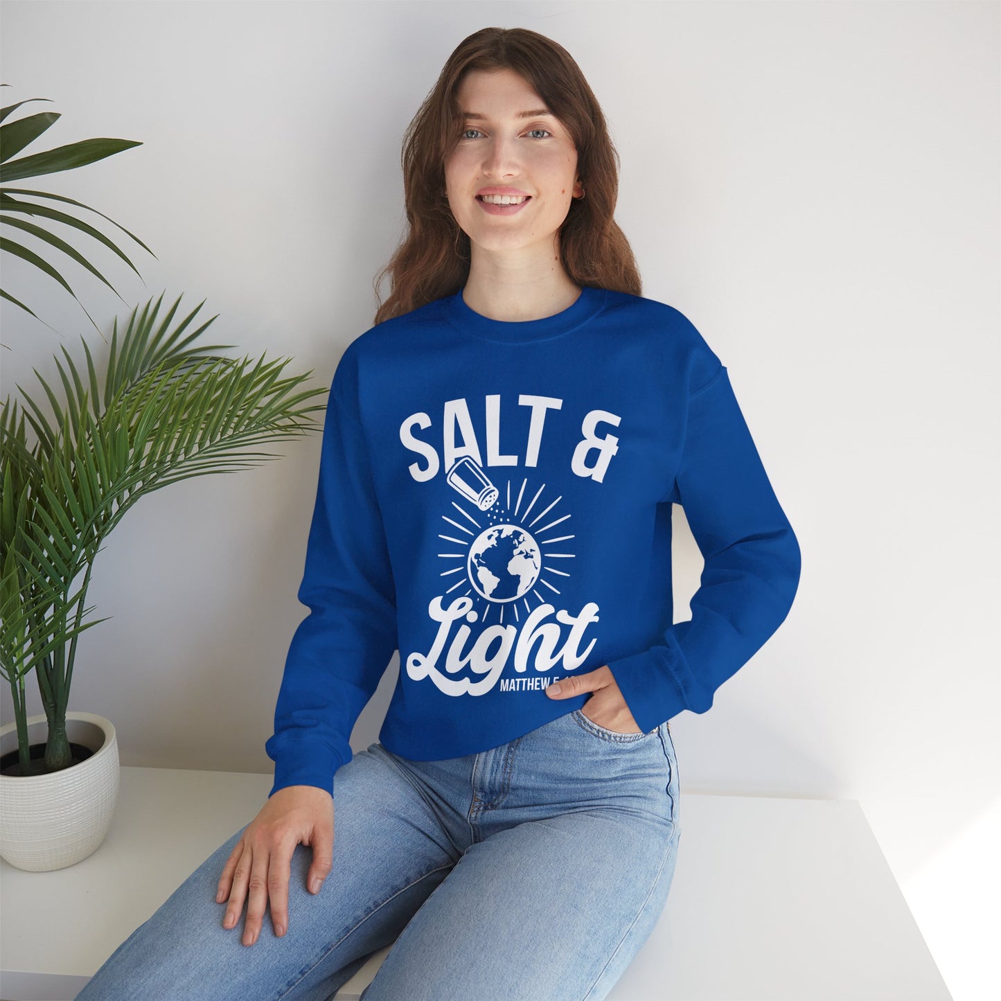 Inspirational Sweatshirt 'Salt & Light' - Cozy Faith Gift - Sweatshirt