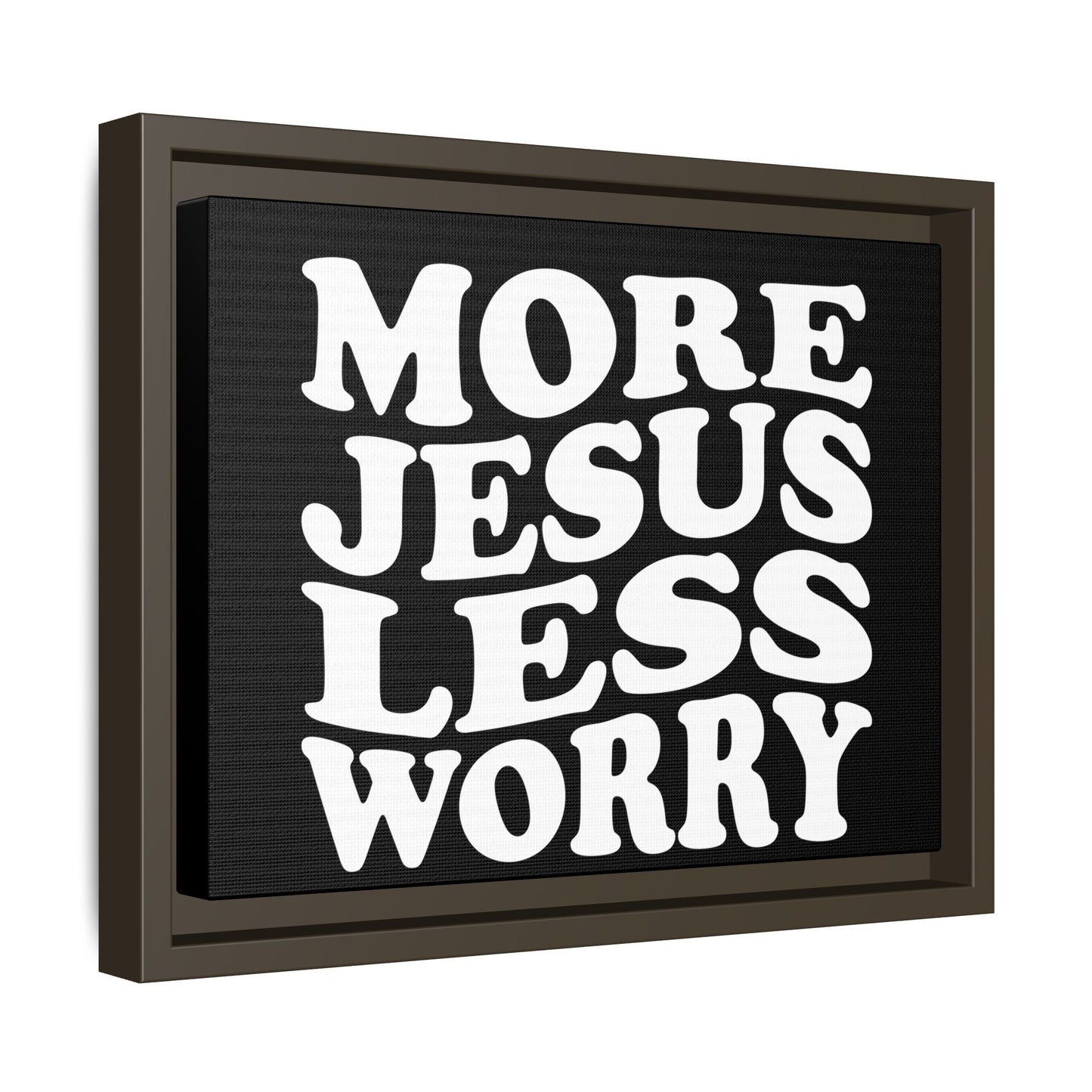 Framed Wall Art: 'More Jesus, Less Worry' Inspirational Decor, Faith-Based Gift, Christian Home Decor, Relaxing Artwork, Motivational [...]