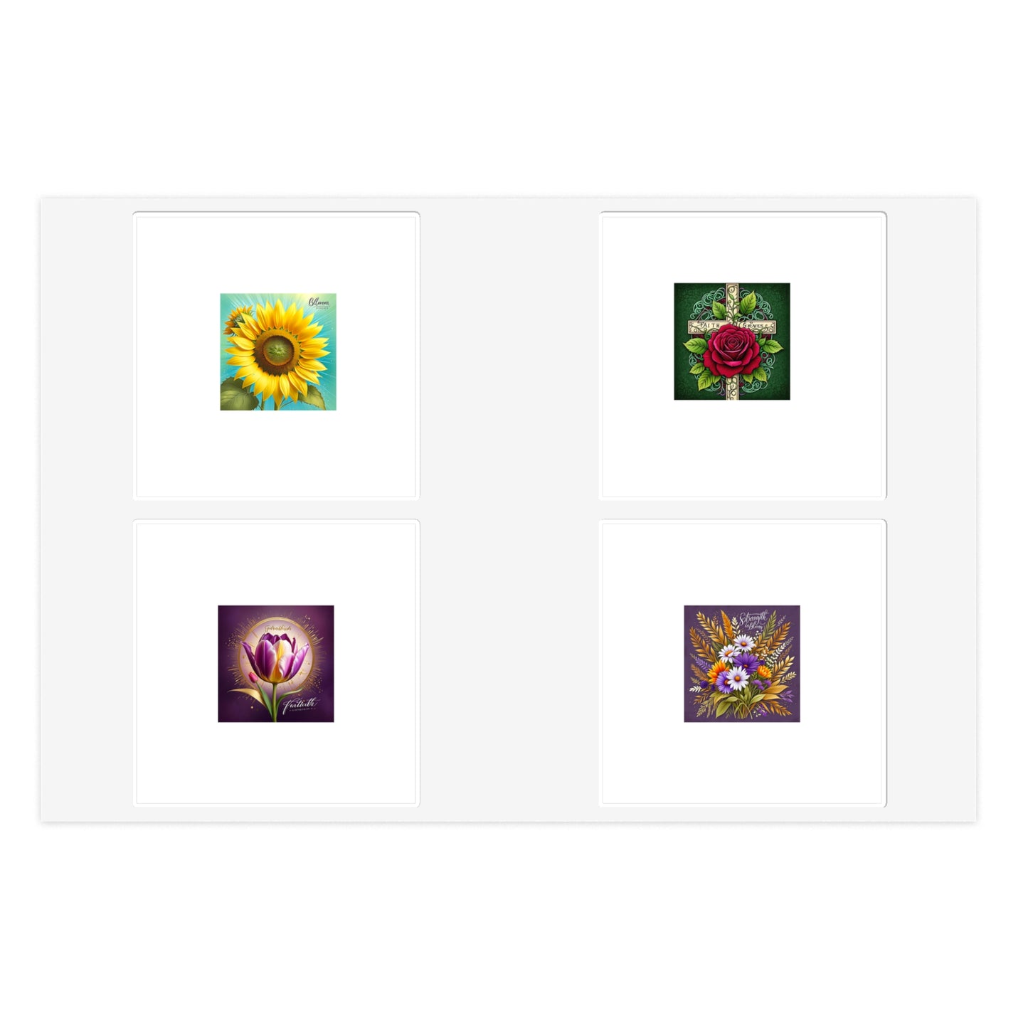 Christian Flowers Sticker Sheets
