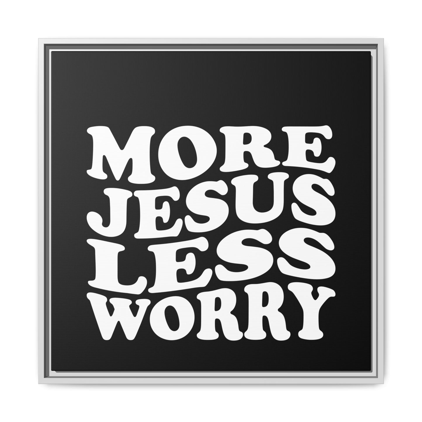 Framed Wall Art: 'More Jesus, Less Worry' Inspirational Decor, Faith-Based Gift, Christian Home Decor, Relaxing Artwork, Motivational [...]